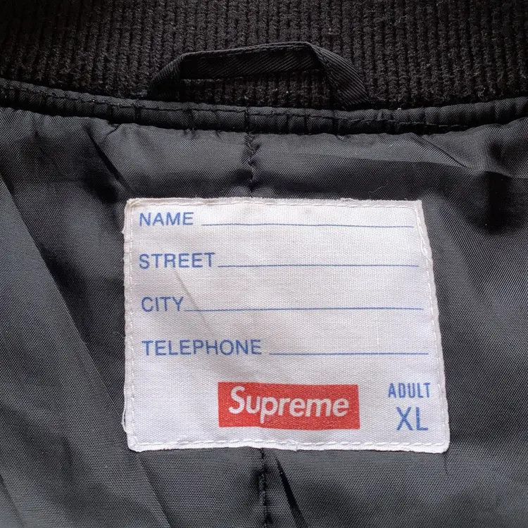 Supreme Supreme FW20 Script Contrast Varsity Jacket Size US XL / EU 56 / 4 - 8 Thumbnail