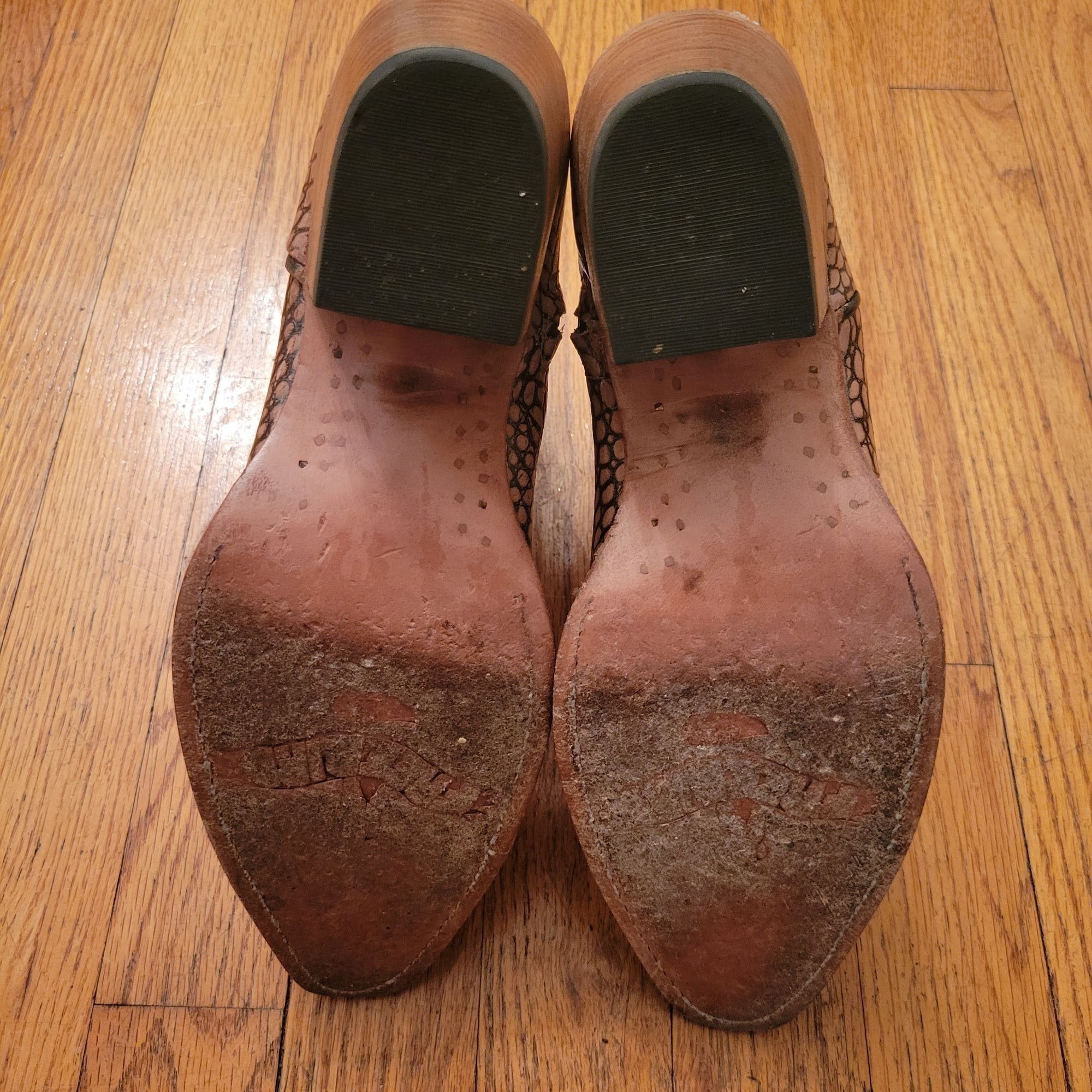 FREEBIRD Freebird MIRAMAR Brown Leather Western Ankle Boots 8 Croc Em Size US 8 / IT 38 - 8 Thumbnail