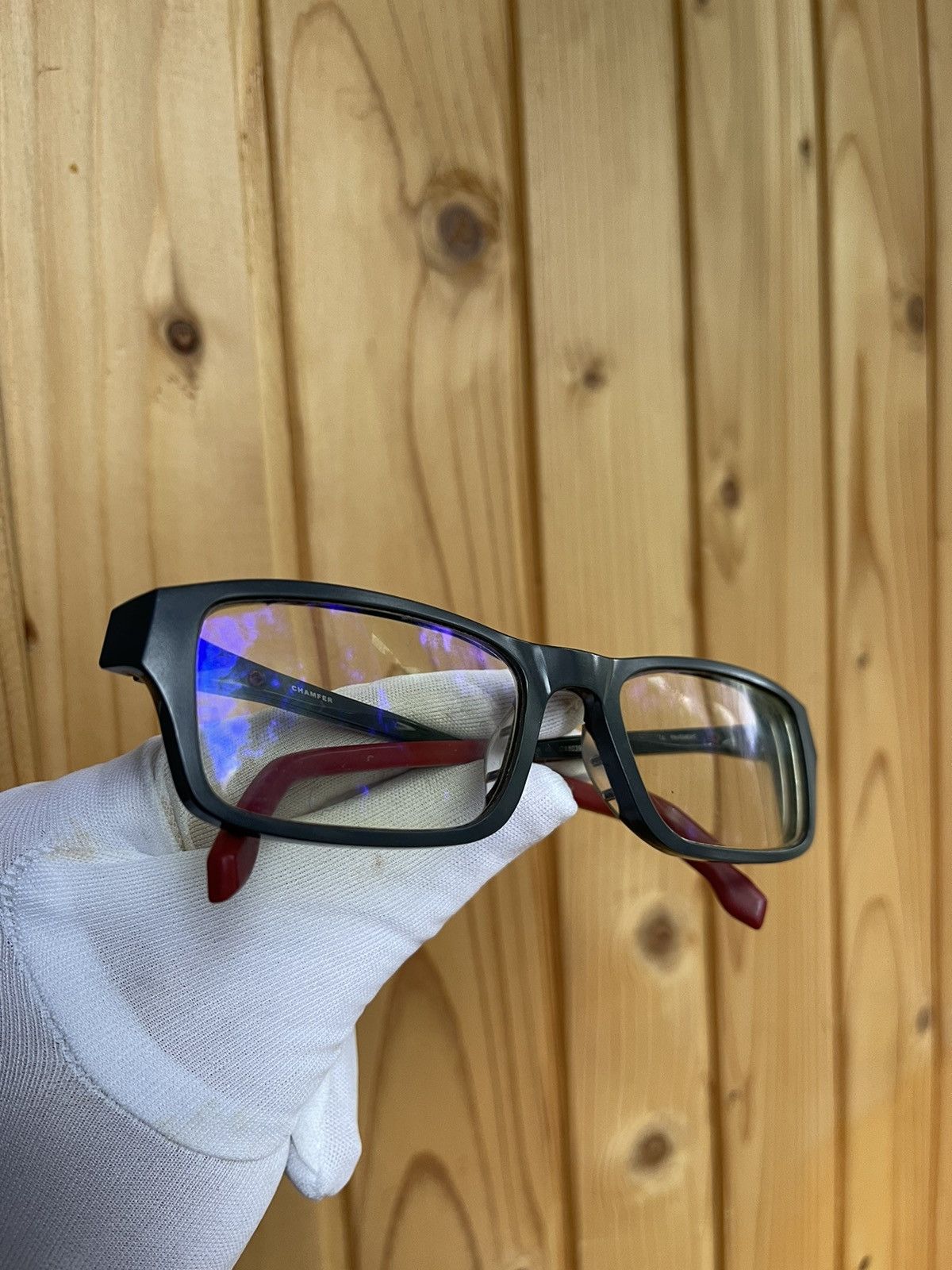 Oakley × Vintage Oakley 00s Chamfer 53 • 18 Pavement glasses red/black Size ONE SIZE - 2 Thumbnail