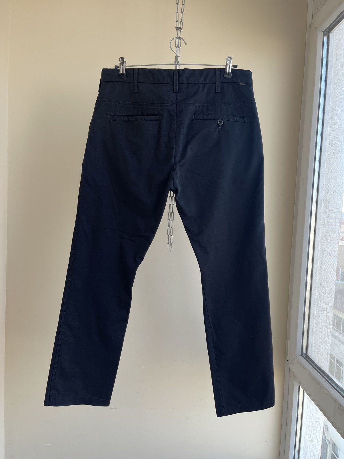 Levi's 307 Sta-Prest Straight Regular Fit Cropped Chino Pants 2000s Size US 32 / EU 48 - 2 Thumbnail