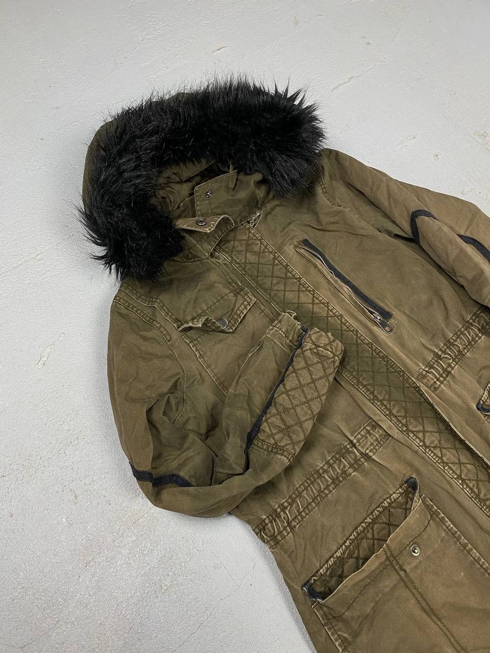If Six Was Nine × Japanese Brand Y2K Vintage Black Fur Hood Opium Jacket Grunge Size US M / EU 48-50 / 2 - 2 Thumbnail