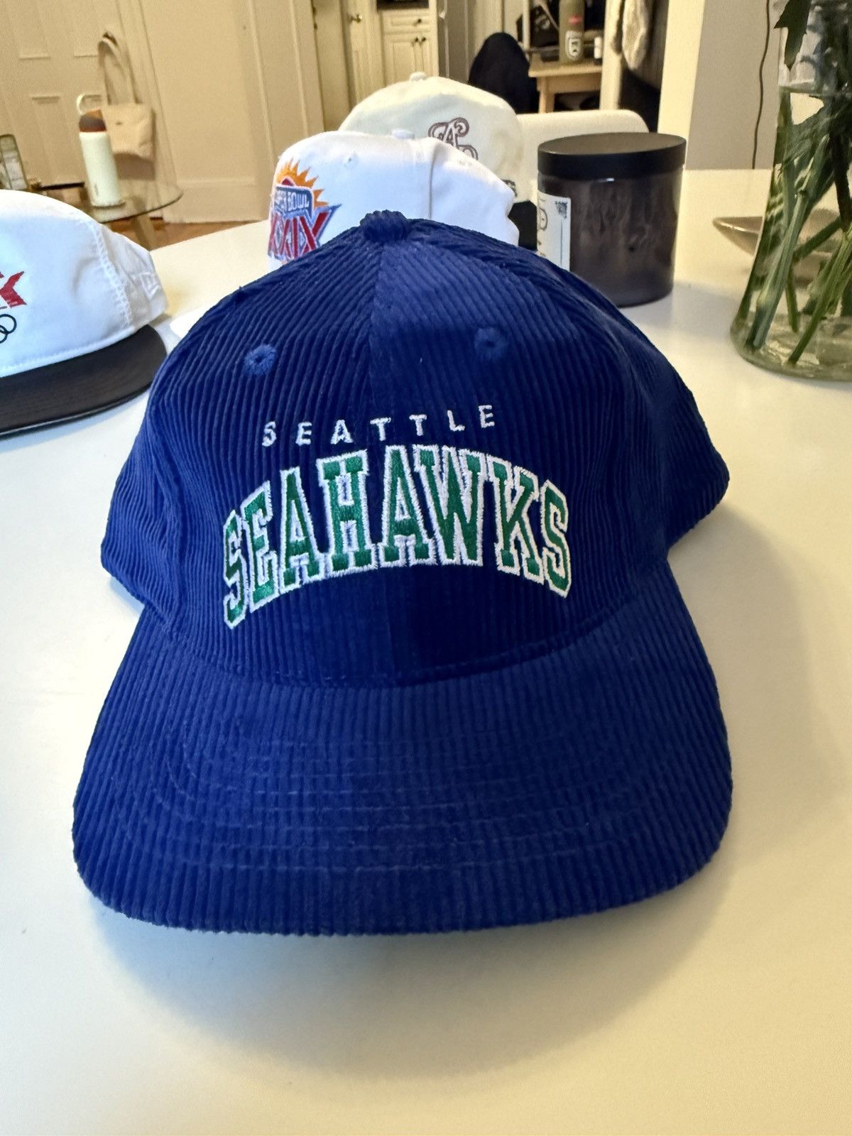 The Game Vintage Corduroy Seattle Seahawks Hat Size ONE SIZE - 1 Thumbnail