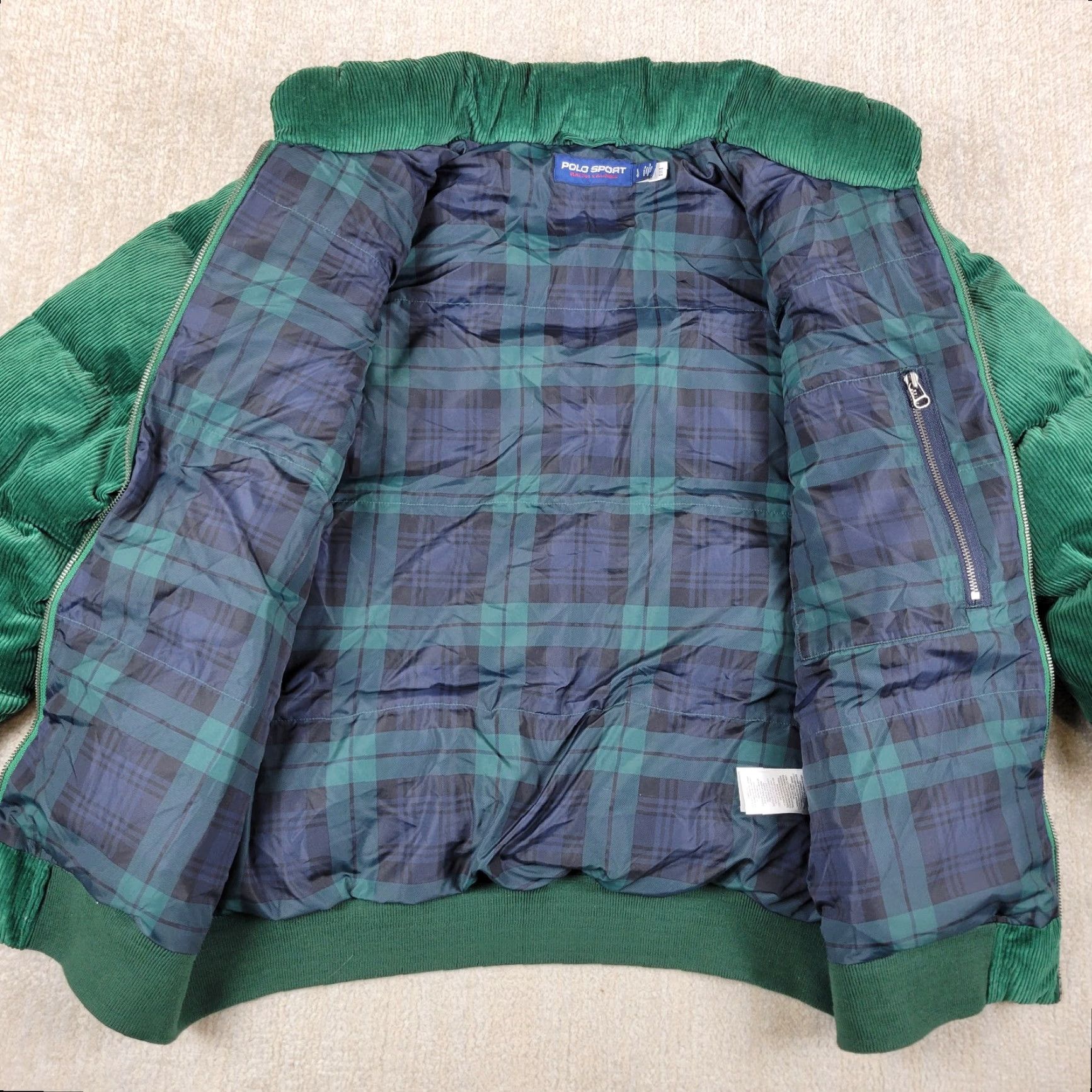 Ralph Lauren Ralph Lauren Polo Sport Down Puffer Jacket Men L Green Corduroy Full Zip 650 90s Size US L / EU 52-54 / 3 - 3 Thumbnail