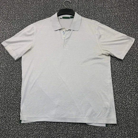 Bobby Jones Bobby Jones Golf Polo Shirt Men Large White Striped Cotton Size US L / EU 52-54 / 3 - 1 Thumbnail