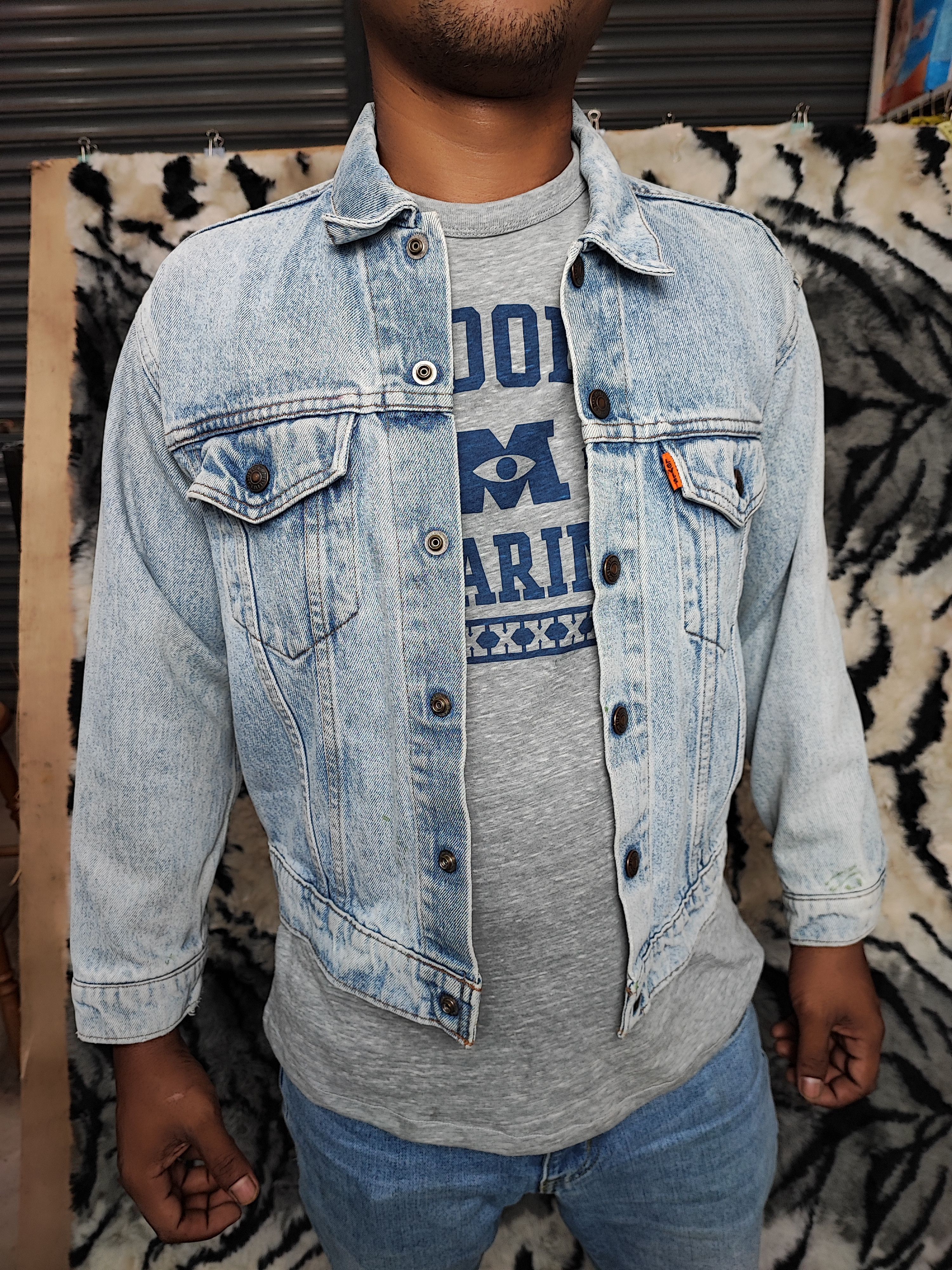 Levi's Vintage LEVIS Denim Jacket 80s Trashed Distressed Grunge Erd Size US XS / EU 42 / 0 - 16 Thumbnail