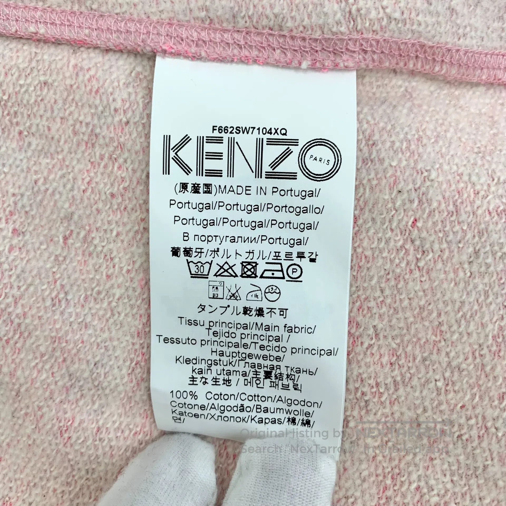 Kenzo Kenzo Pink logo eye embroidery round neck long sleeve swea Size US S / EU 44-46 / 1 - 8 Thumbnail
