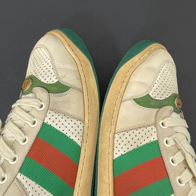Gucci Gucci Screener Distressed Sneakers in Gray-Green - Size US 9 / EU 42 - 7 Thumbnail
