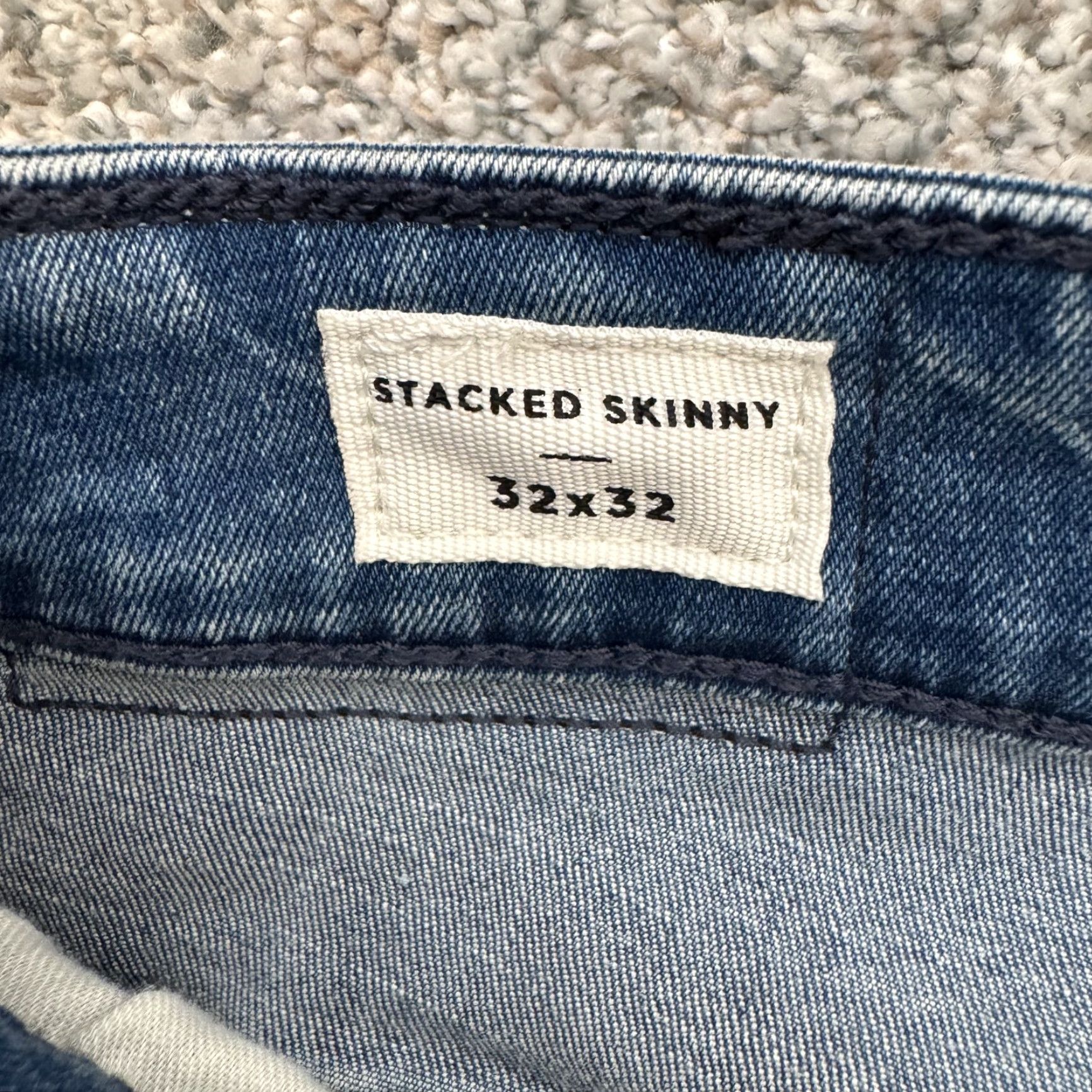 Pacsun Pacsun Stacked Skinny Jeans Mens 32x32 Blue Distressed Stretch Denim Pants Size US 32 / EU 48 - 6 Thumbnail