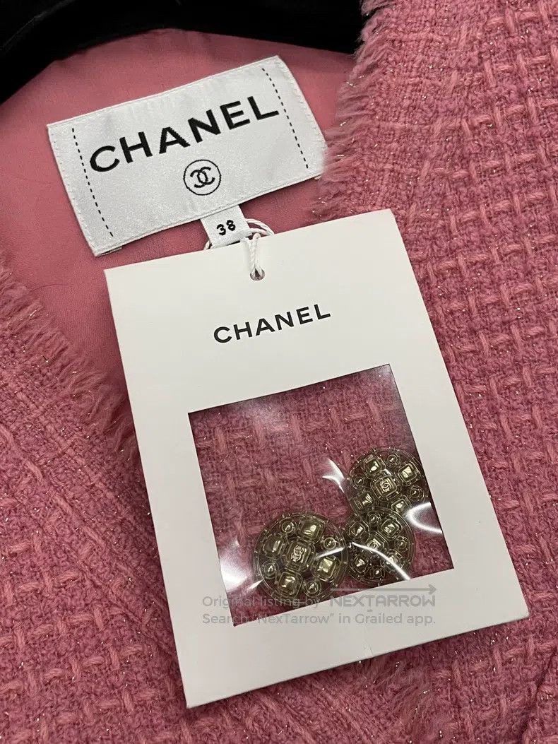 Chanel Chanel Pink tweed four-pocket jacket Size XS / US 0-2 / IT 36-38 - 5 Thumbnail