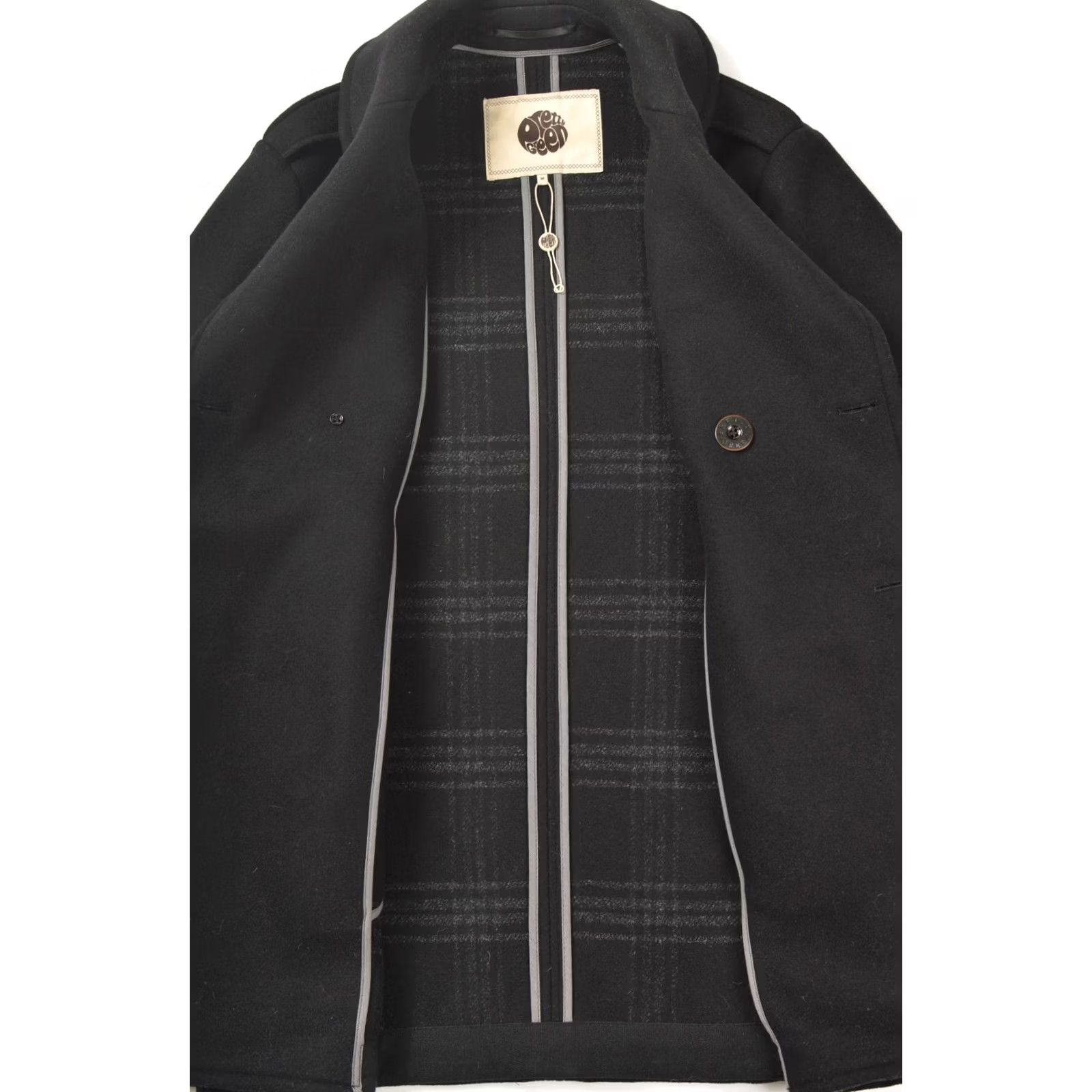 Pretty Green Pretty Green Double Breasted Wool Blend Pea Coat Women M Black Size M / US 6-8 / IT 42-44 - 4 Thumbnail