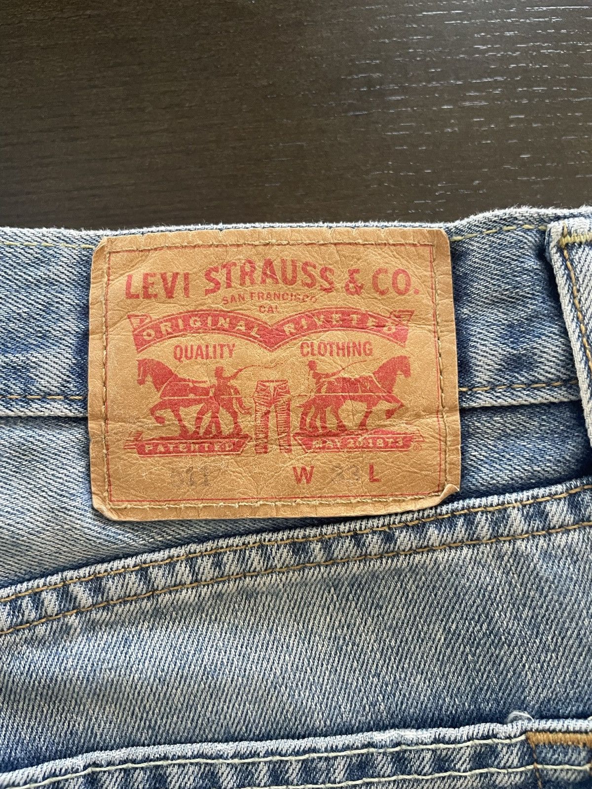 Levi's Levis denim shorts distressed Size US 33 - 3 Thumbnail