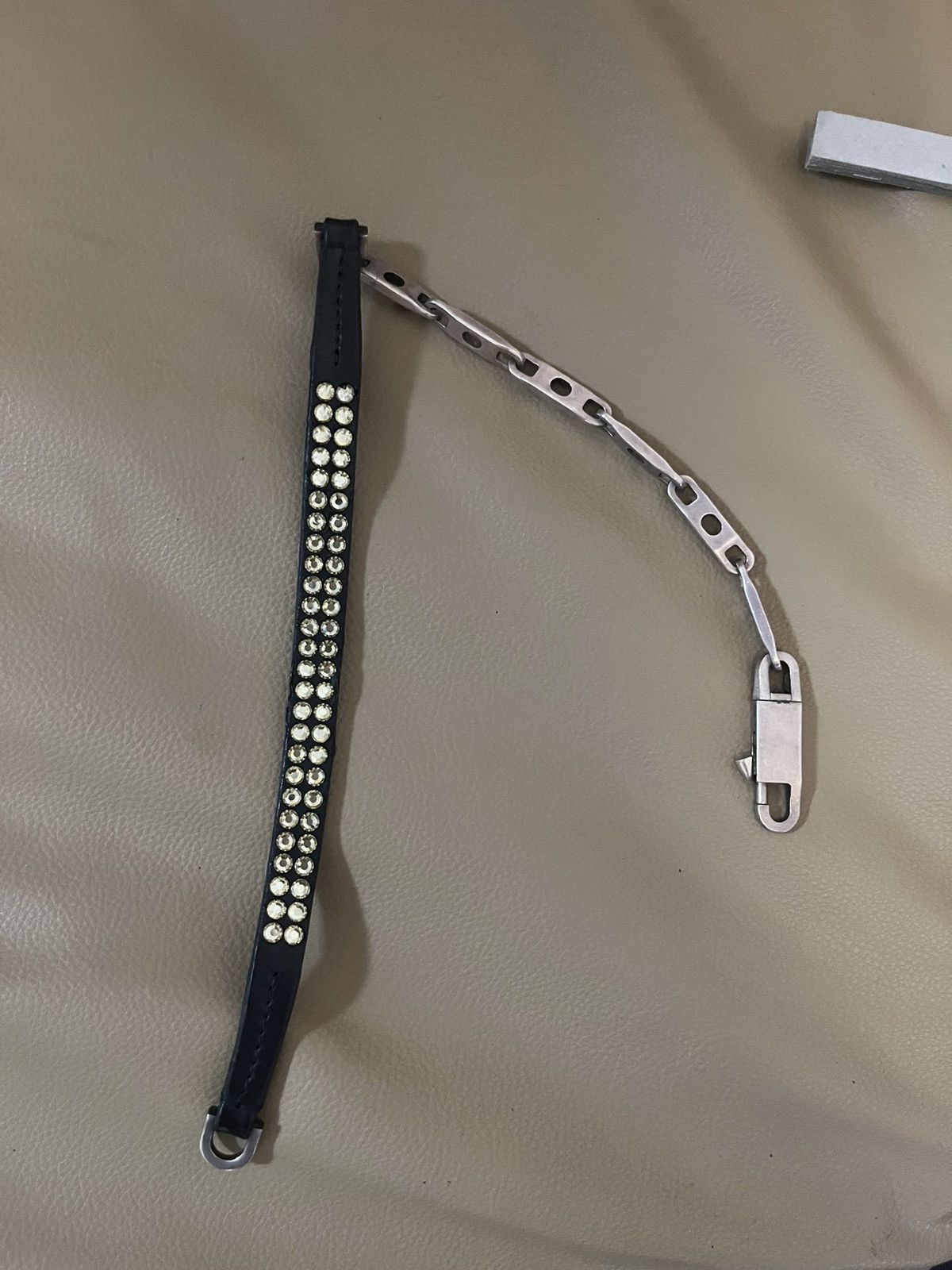 Rick Owens Rick Owens Strobe Black Leather Snap Choker Collar FW22