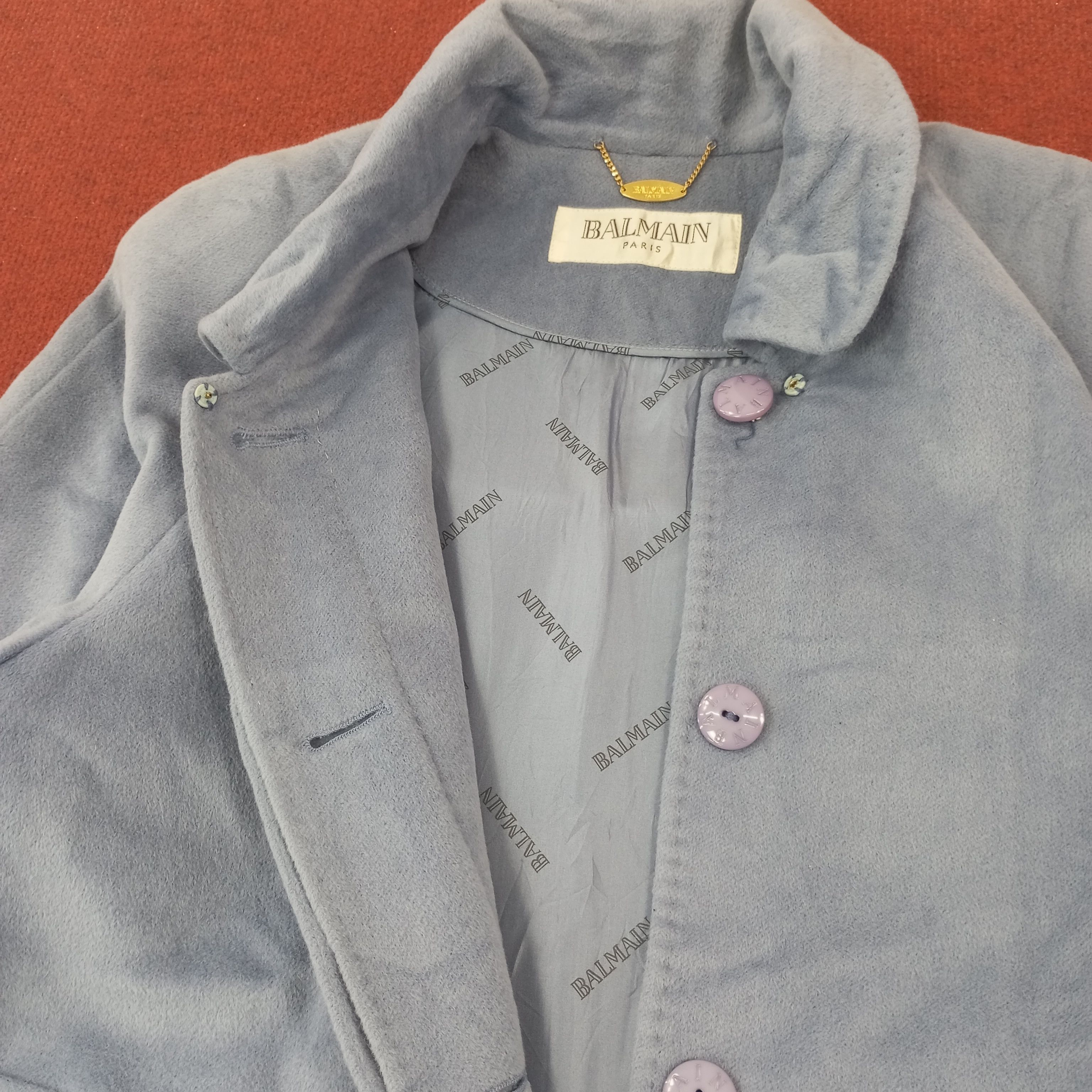 Balmain × Vintage Balmain Paris Fashion Winter Style Long Jacket c222n12 Size US M / EU 48-50 / 2 - 3 Thumbnail
