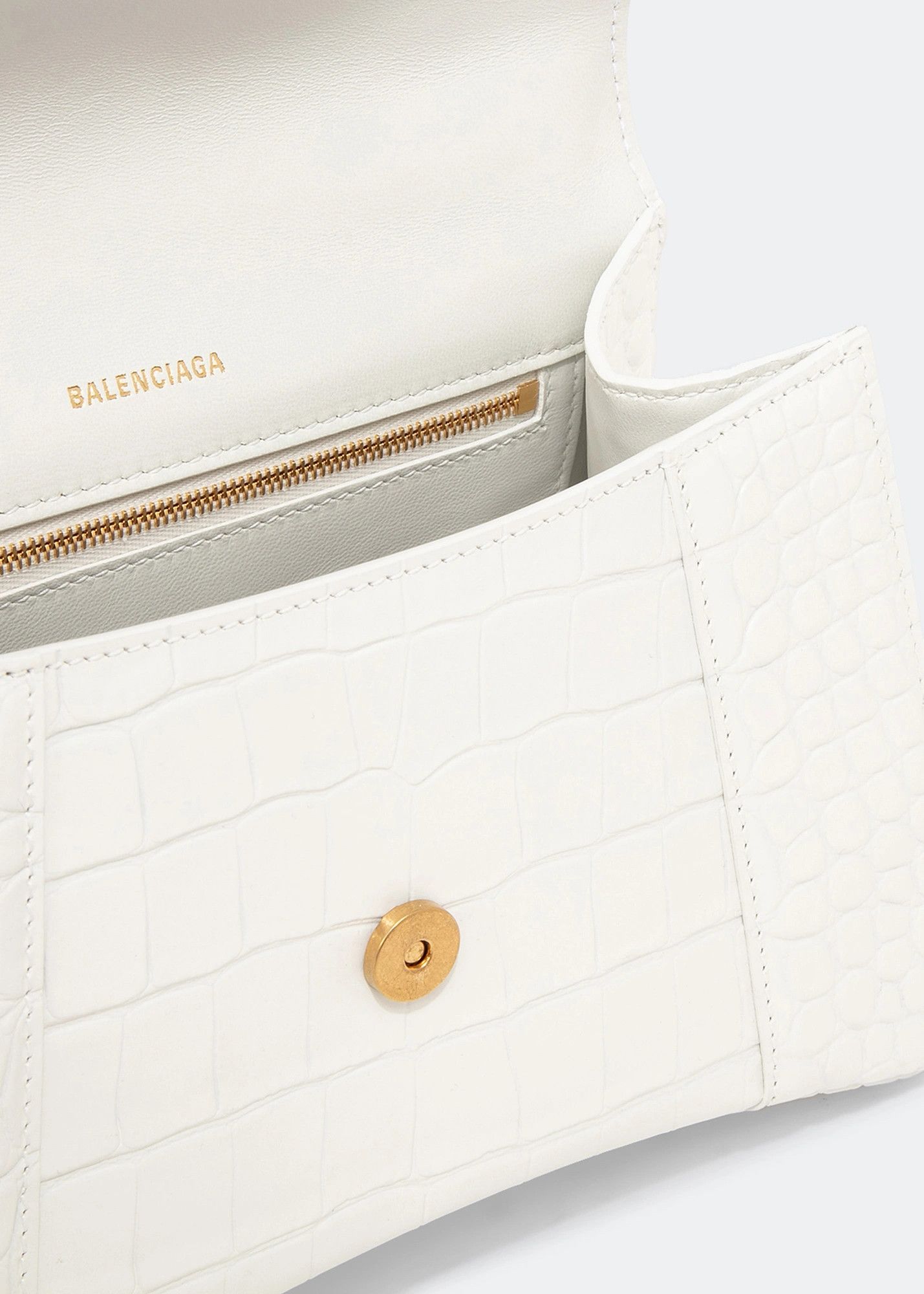 Balenciaga o1tr1nto0326 Size: OS / Hourglass Small Handle Bag in White Size ONE SIZE - 2 Thumbnail