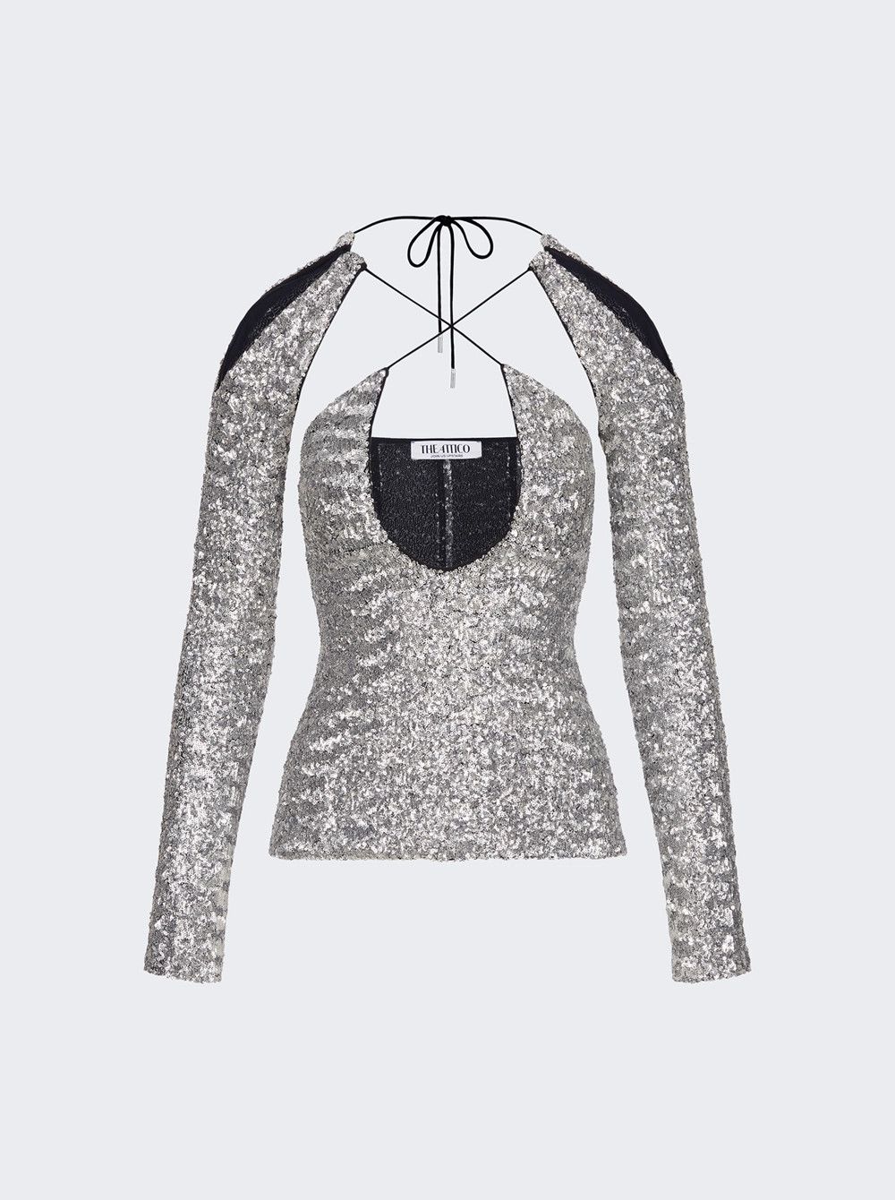 Amiri o1mle0426 Zane Top in Silver Size XS / US 0-2 / IT 36-38 - 1 Thumbnail