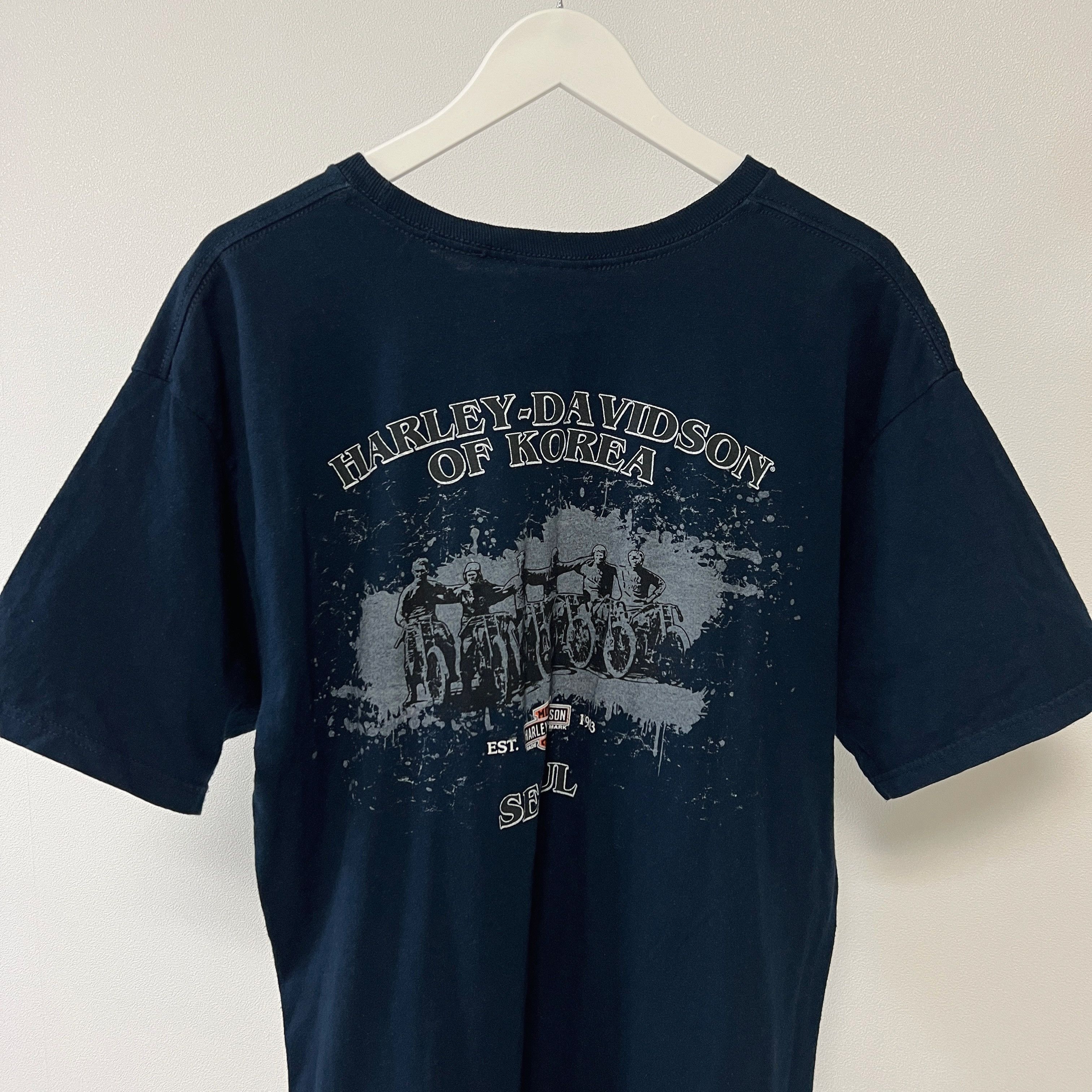 Harley Davidson Harley Davidson Navy Motorcycle Korea Seoul T-shirt Size US M / EU 48-50 / 2 - 4 Thumbnail