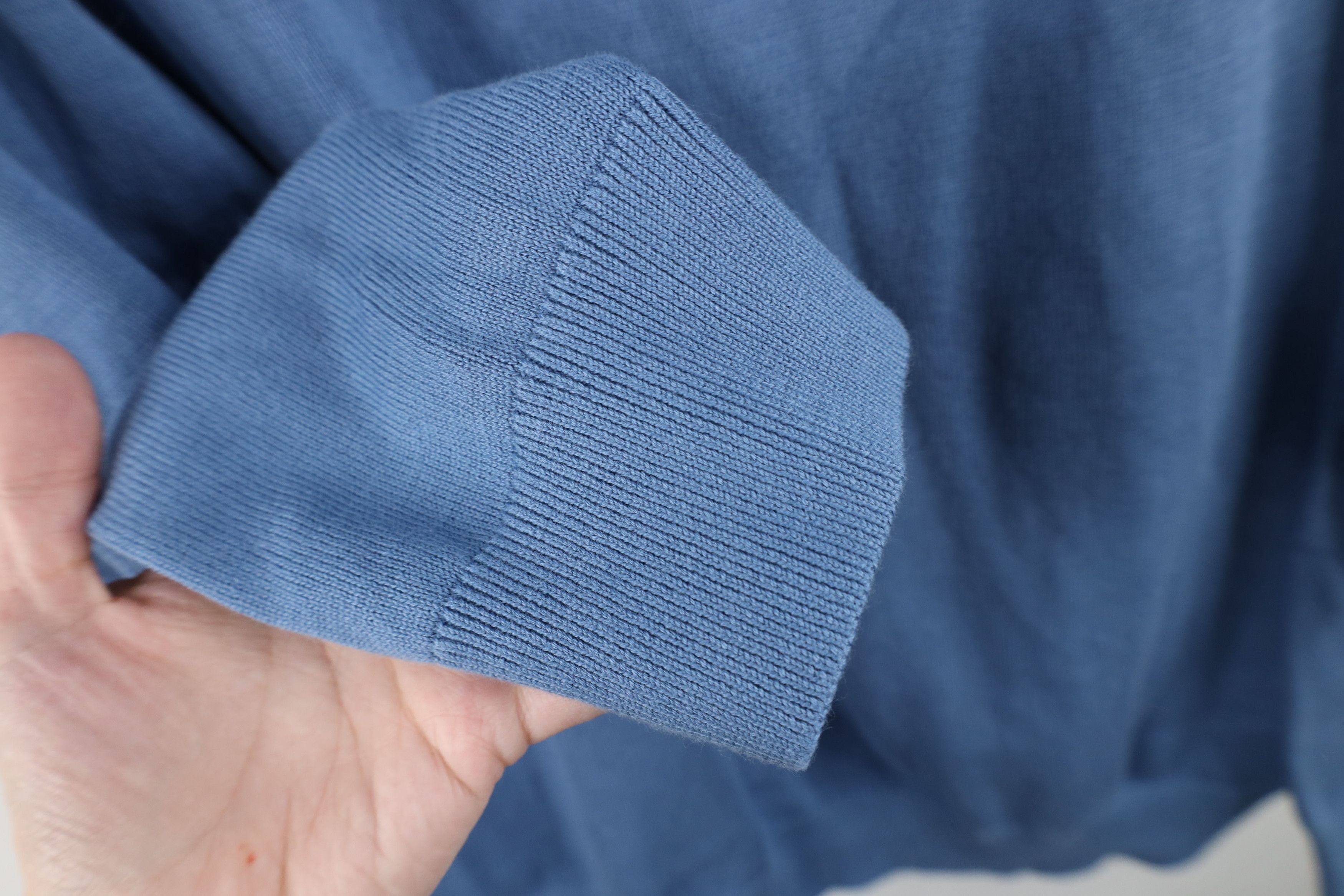 Lands' End Deadstock Vintage Lands End Supima Cotton Knit Sweater Blue Size US XXL / EU 58 / 5 - 7 Thumbnail