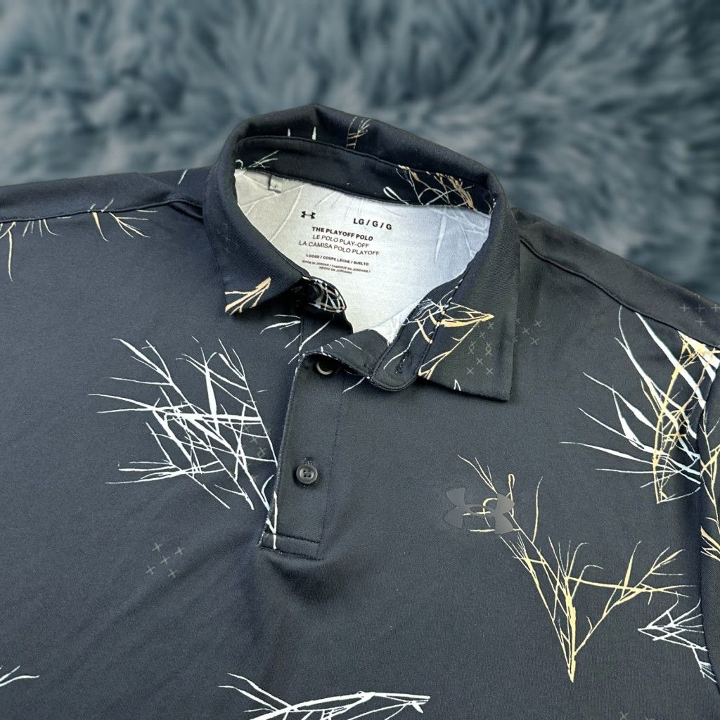 Under Armour Under Armour Polo Shirt Mens L Black Golf All Over Print Playoff Printed Size US L / EU 52-54 / 3 - 1 Thumbnail