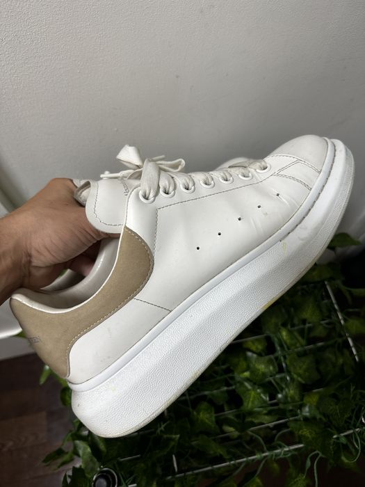 Alexander McQueen Oversized Sneaker - White/Tan | Grailed