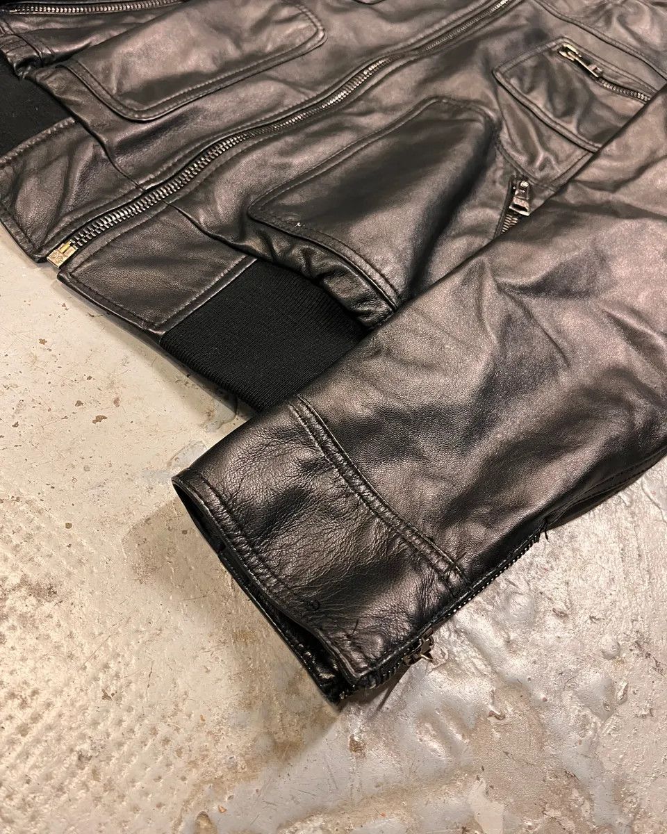 Dolce & Gabbana 2010s Dolce & Gabbana Black Alpha Bomber Leather Jacket Size US M / EU 48-50 / 2 - 6 Thumbnail