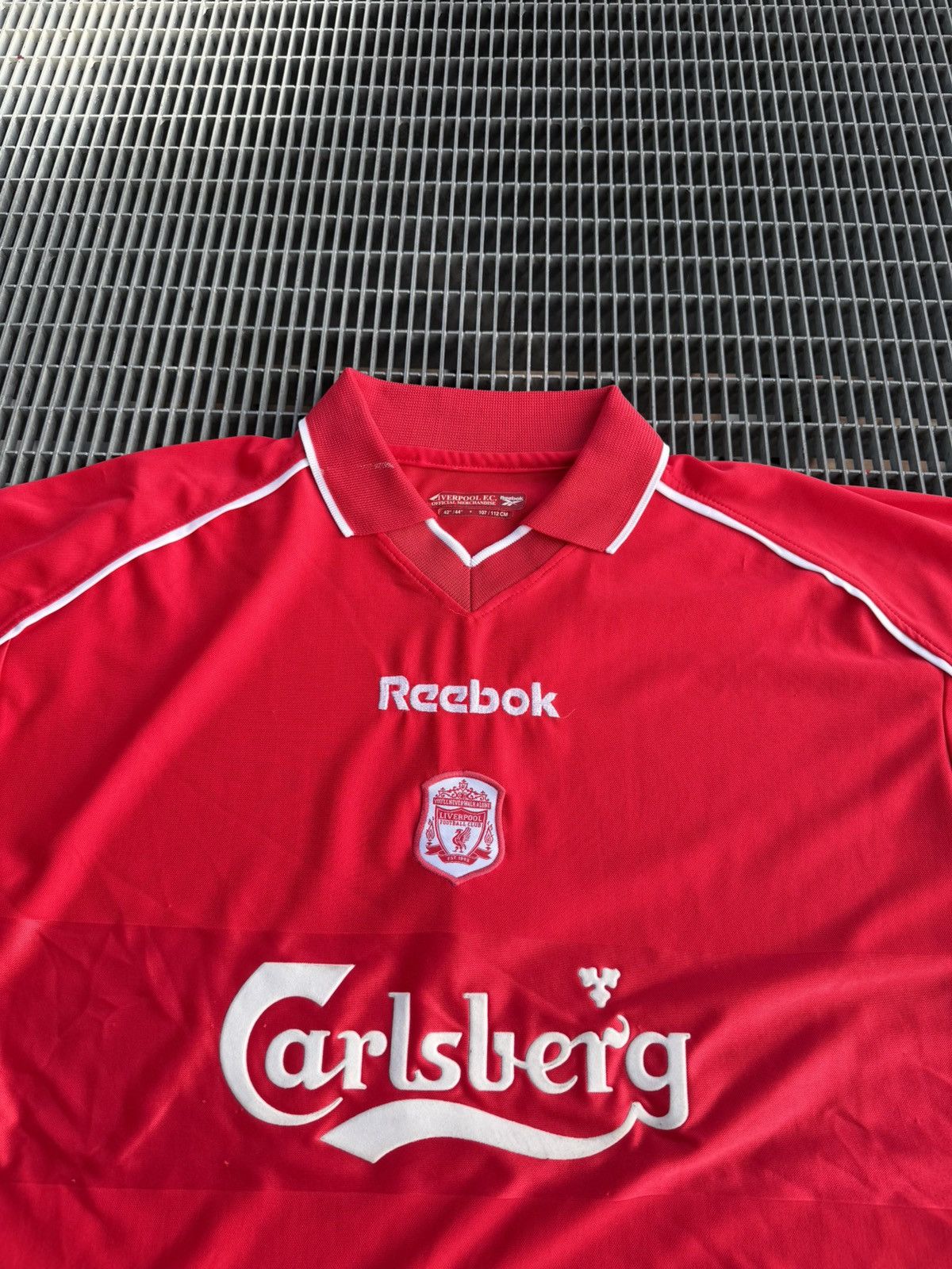 Reebok Vintage 2001/2002 Reebok Liverpool Home Jersey Size US XL / EU 56 / 4 - 2 Thumbnail