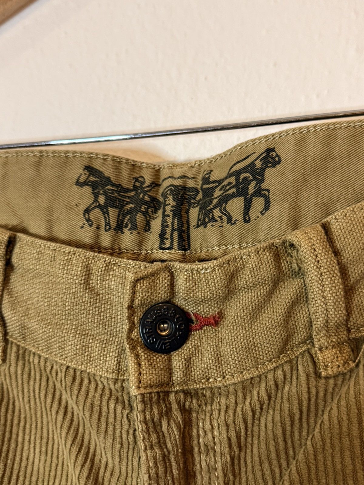 Levi's Vintage Clothing Vintage Levi's 509 Corduroy Pants Olive Cinch Back Zippers Size US 32 / EU 48 - 3 Thumbnail