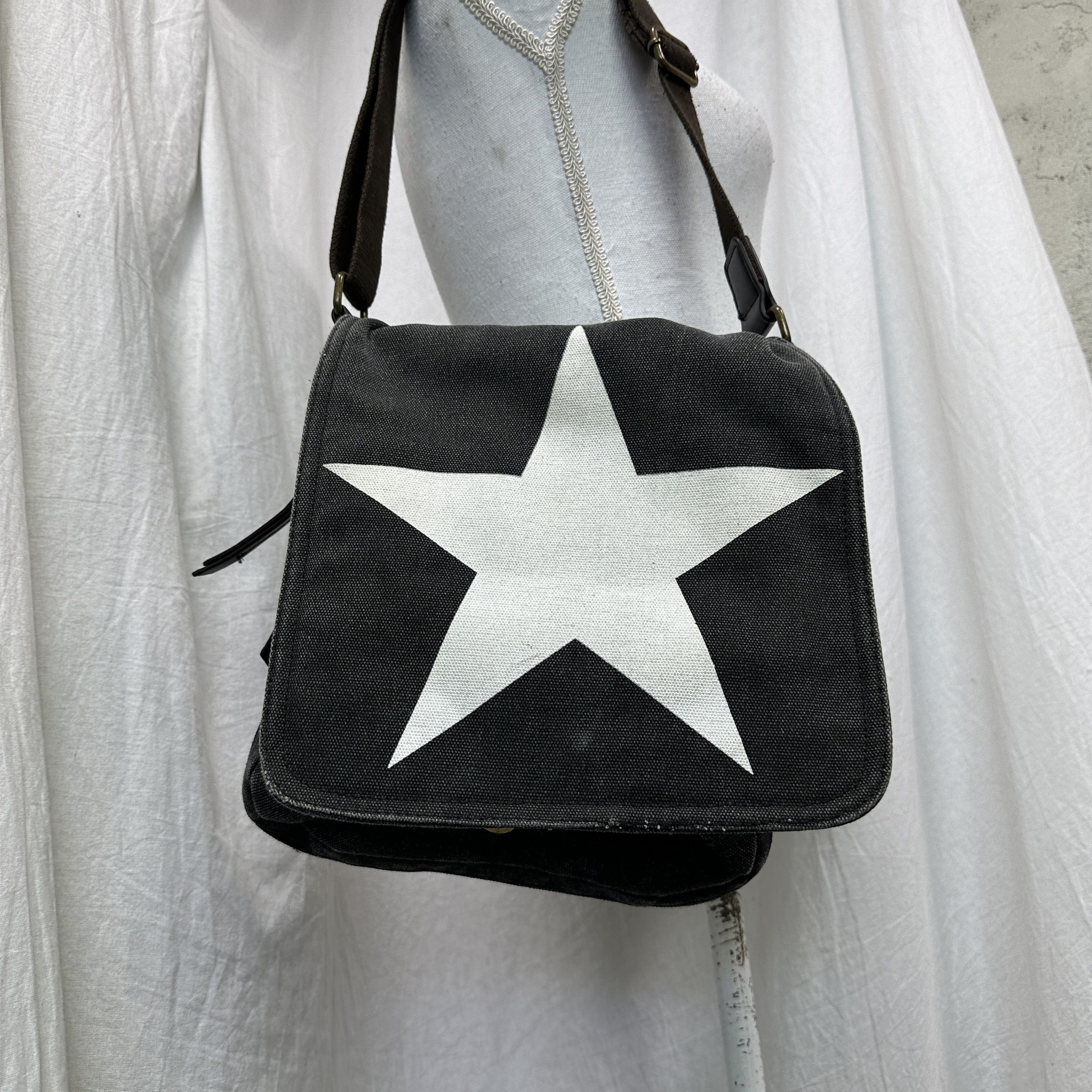 Vintage Vintage Printed Star Washed Shoulder Bag Y2K Size ONE SIZE - 3 Thumbnail