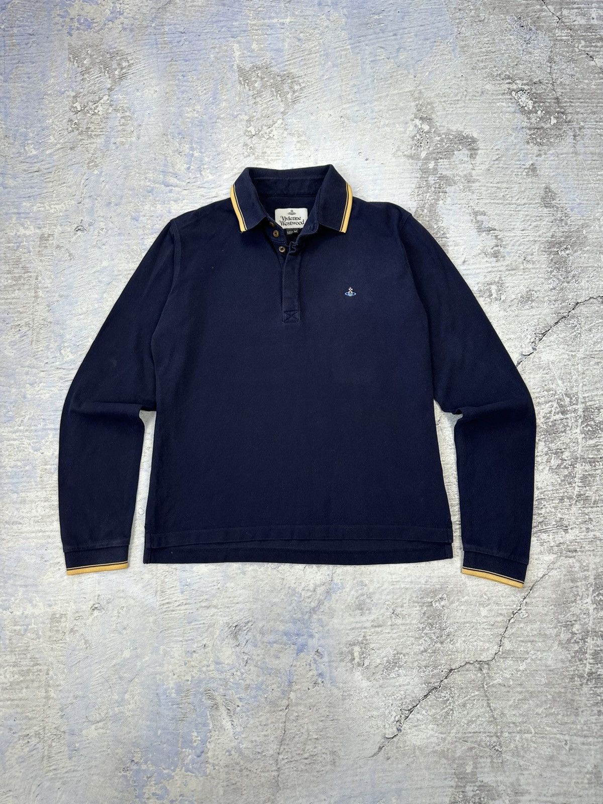 Vivienne Westwood Vivienne Westwood longsleeve poli shirt mens navy logo rare Size US M / EU 48-50 / 2 - 1 Thumbnail