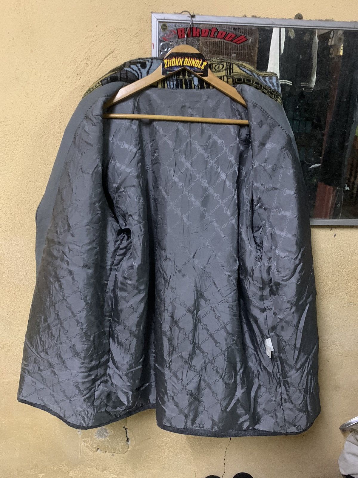 Japanese Brand × Vintage 90s PAPER PLANE Leather, Knitting Jacket Size US XL / EU 56 / 4 - 4 Thumbnail