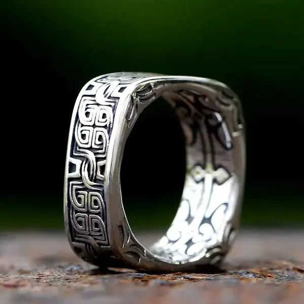 Jewelry Kuramochi x nji Art Carved Ring ( size 7 to 13 ) Size ONE SIZE - 2 Thumbnail