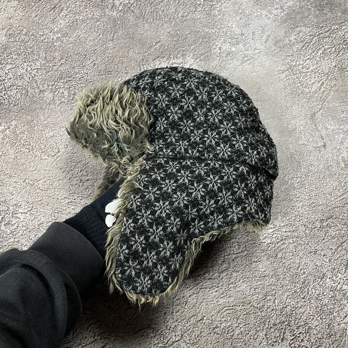 Vintage Vintage 90s Mohair Wool Knit Beanie Ushanka Hat Black OS Size ONE SIZE - 1 Thumbnail
