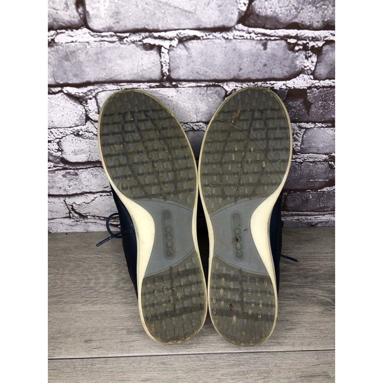 Ecco Ecco Blue Yak Leather Casual Comfort Lace Up Spikeless Golf Size US 11 / IT 41 - 14 Thumbnail