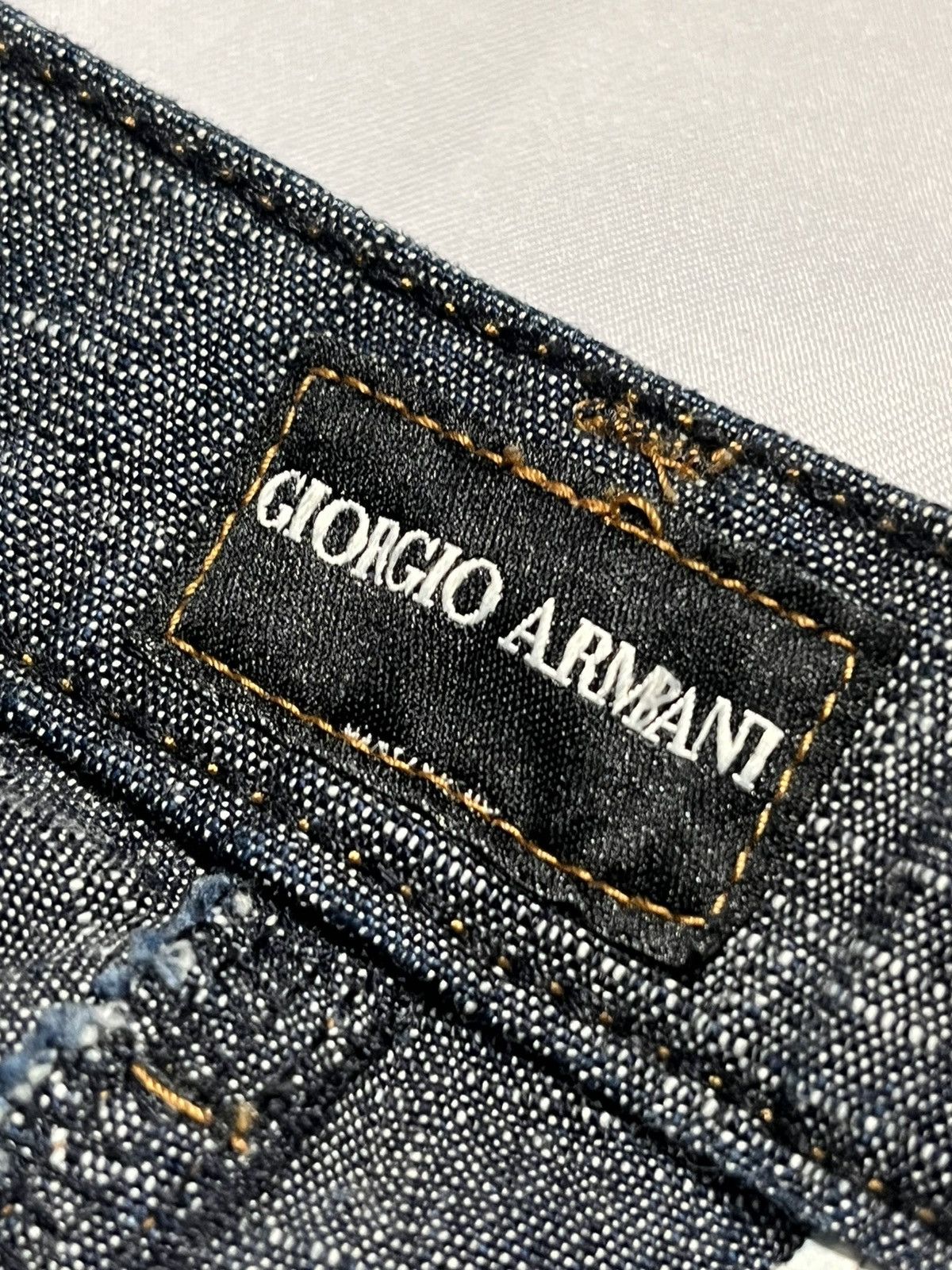 Giorgio Armani Vintage Denim Armani Baggy Jeans Distressed Y2K Style Size US 33 - 8 Thumbnail