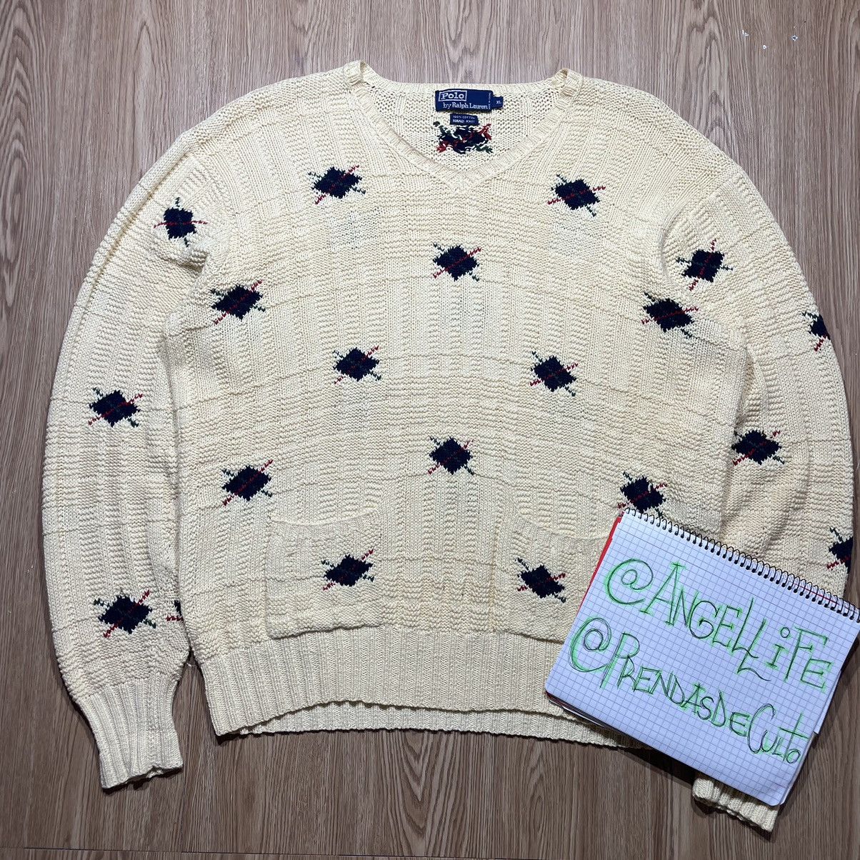 Polo Ralph Lauren × Vintage Sweater Polo Vintage Hand Knit Size US XL / EU 56 / 4 - 9 Thumbnail