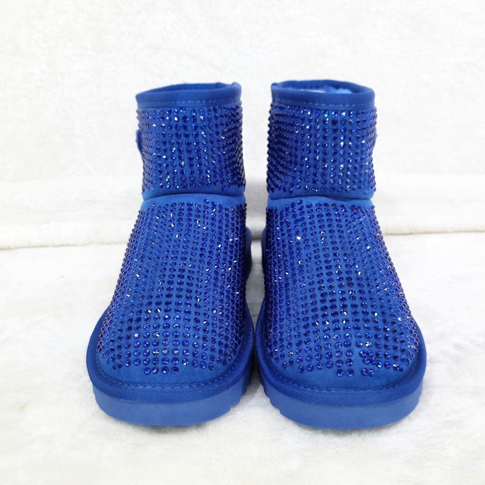 Other Twinkle Faux Fur Lined Slip On Winter Ankle Boots Bright Blu Size US 10 / IT 40 - 4 Thumbnail