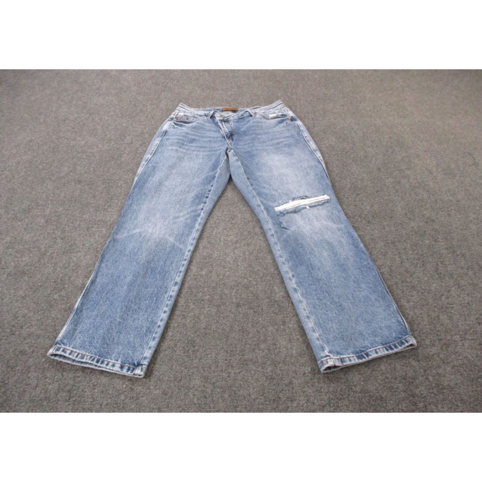 Vintage Judy Blue Jeans Womens 14W Blue Dad Jean Preppy Casual Y2K Faded Stretch Plus Jeans Size 24" / US 00 / IT 34 - 2 Thumbnail