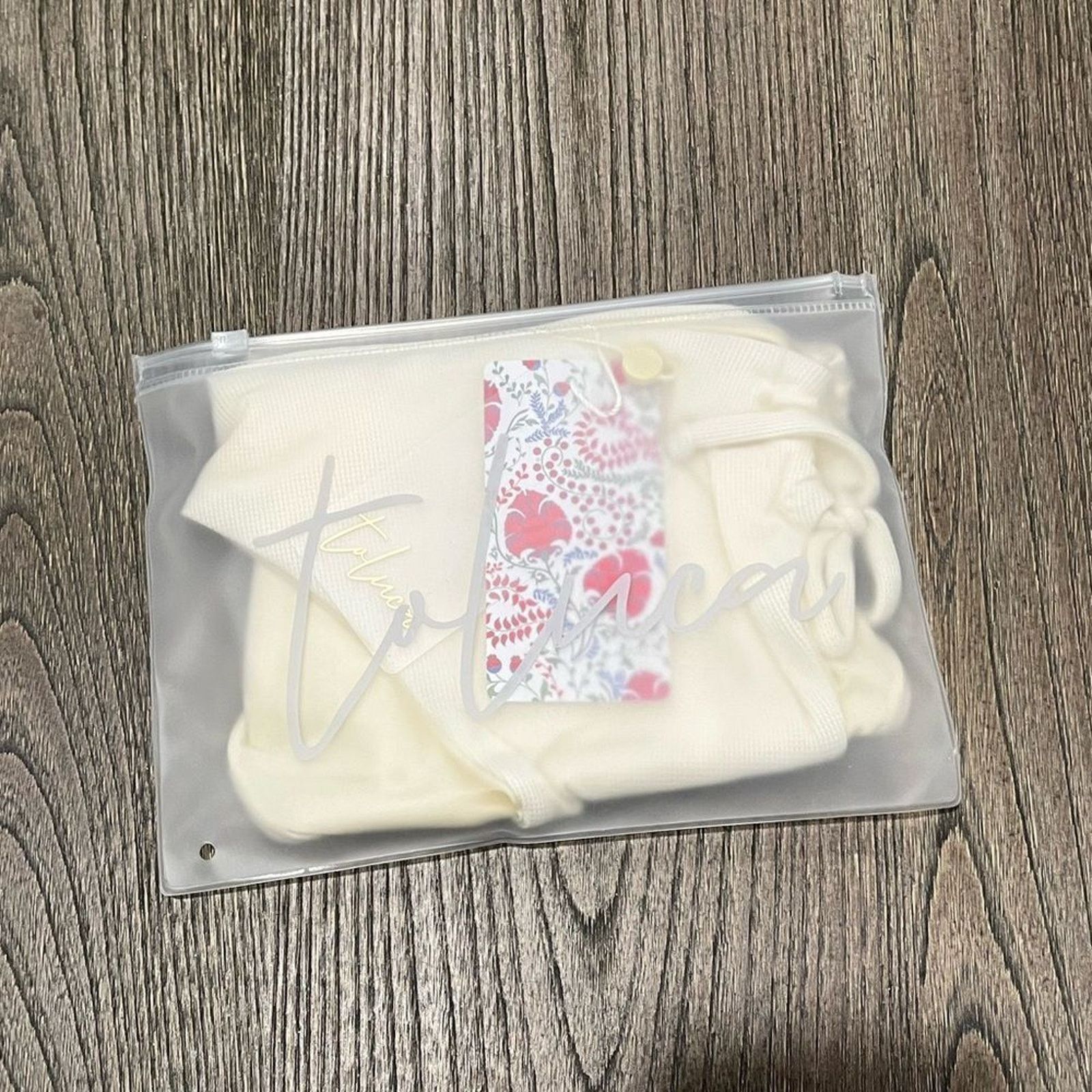 Vintage NWT Toluca Luna Midi Bikini Bottom Ivory Micro Waffle Size S Size ONE SIZE - 2 Thumbnail