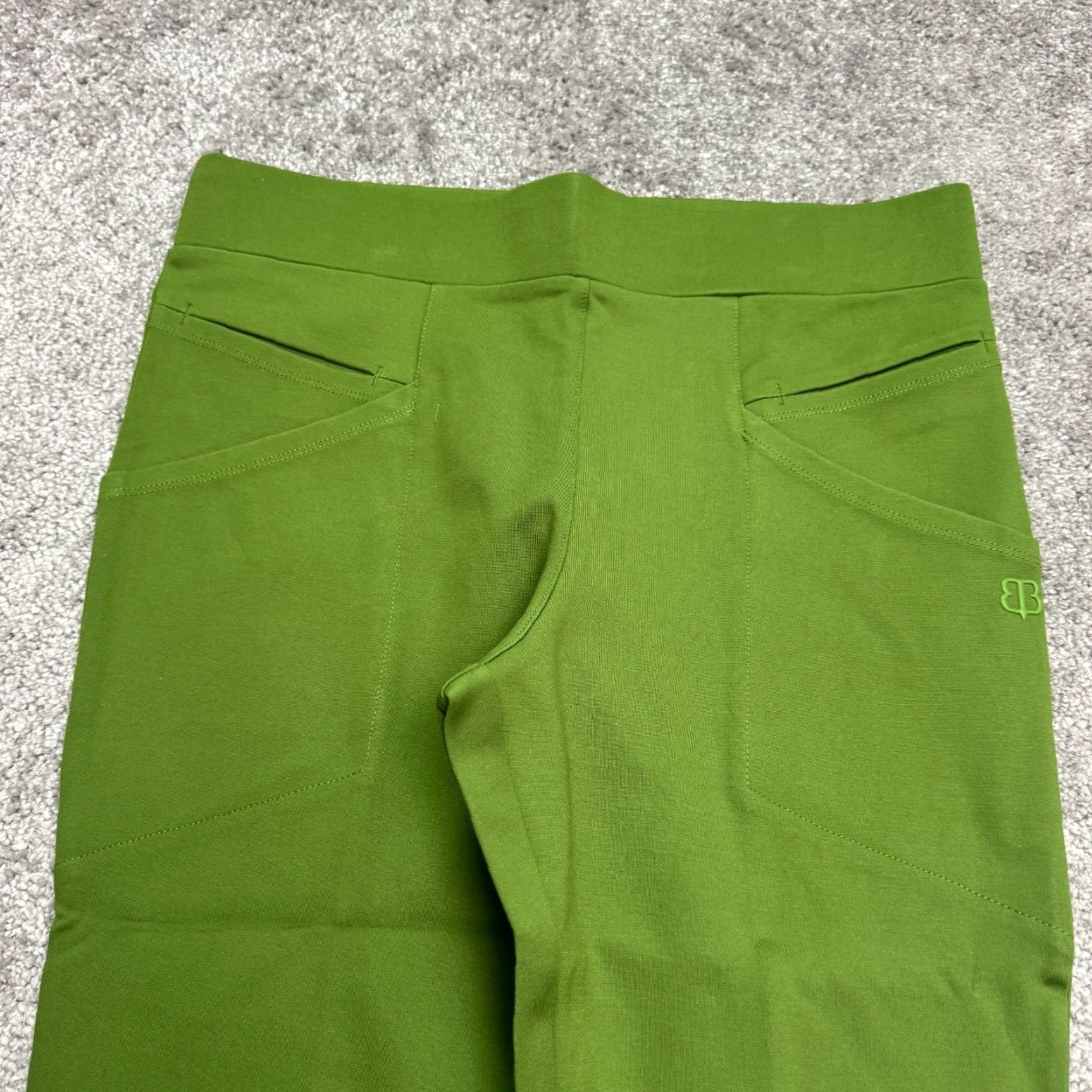 Vintage Betabrand Journey Skinny Yoga Pants Medium Pettie Kale Green Stretch NWT Womens Size 32" / US 10 / IT 46 - 6 Thumbnail
