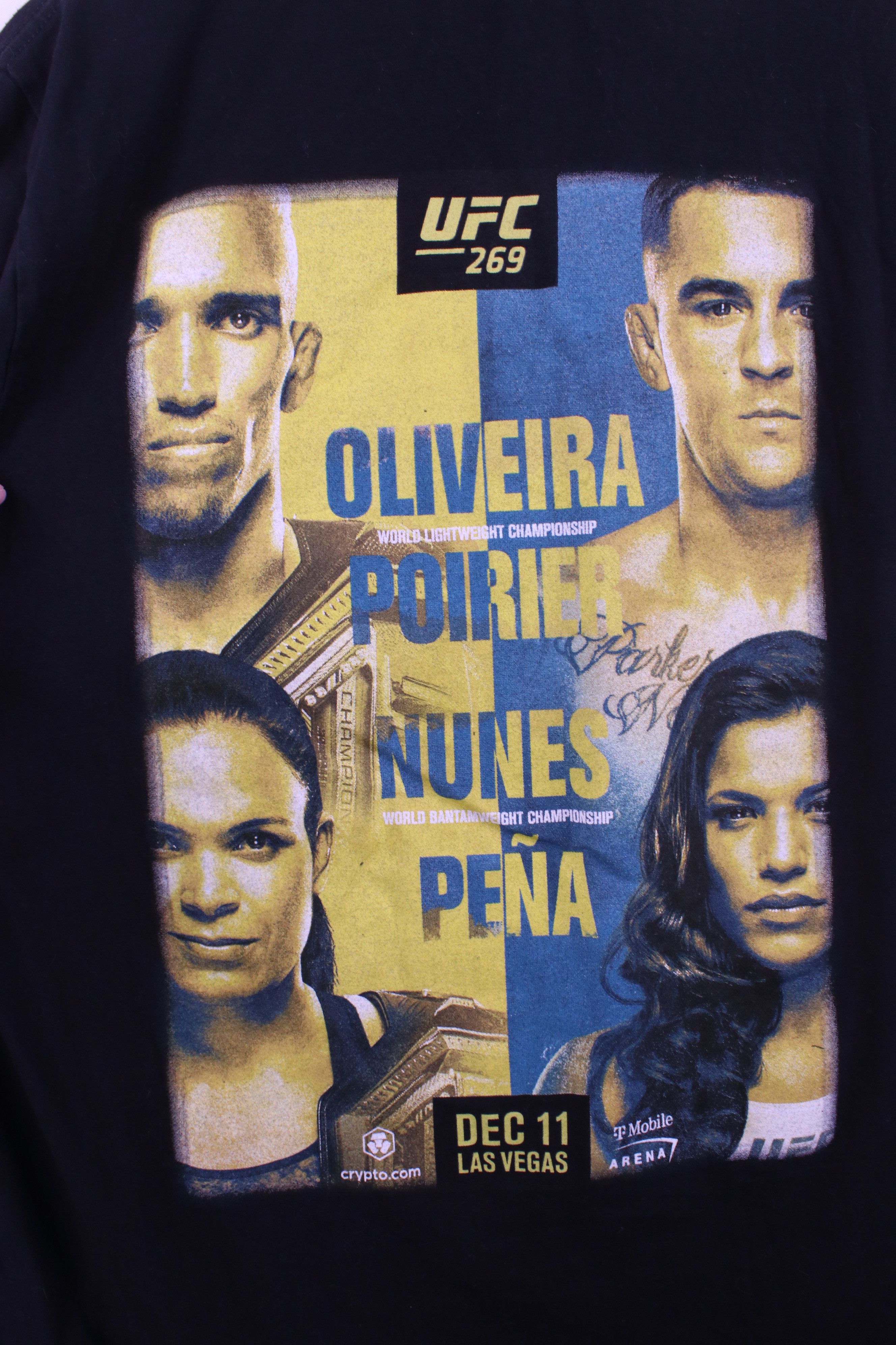 Vintage Y2K UFC 269 Oliveira vs Poirier Nunes vs Pena T-Shirt Black Size US XL / EU 56 / 4 - 9 Thumbnail
