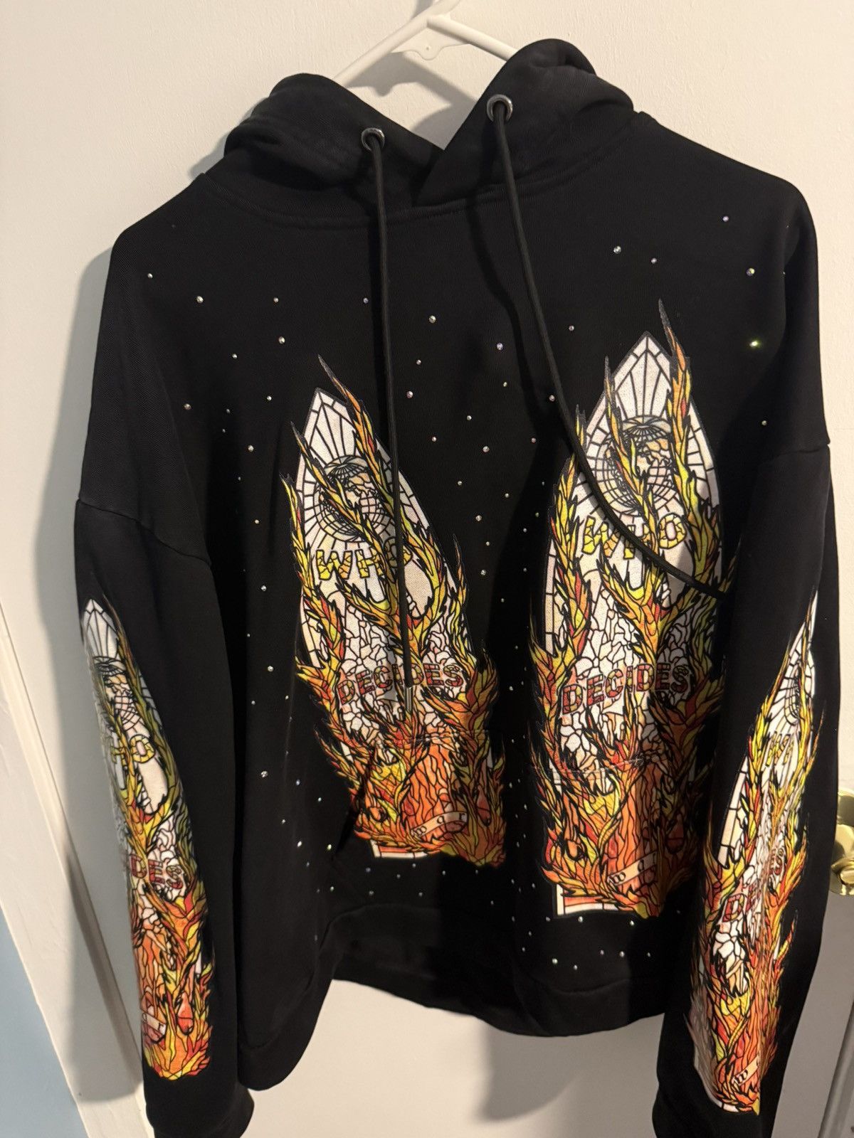 Who Decides War Who decide war black flame hoodie wdw Size US M / EU 48-50 / 2 - 1 Thumbnail
