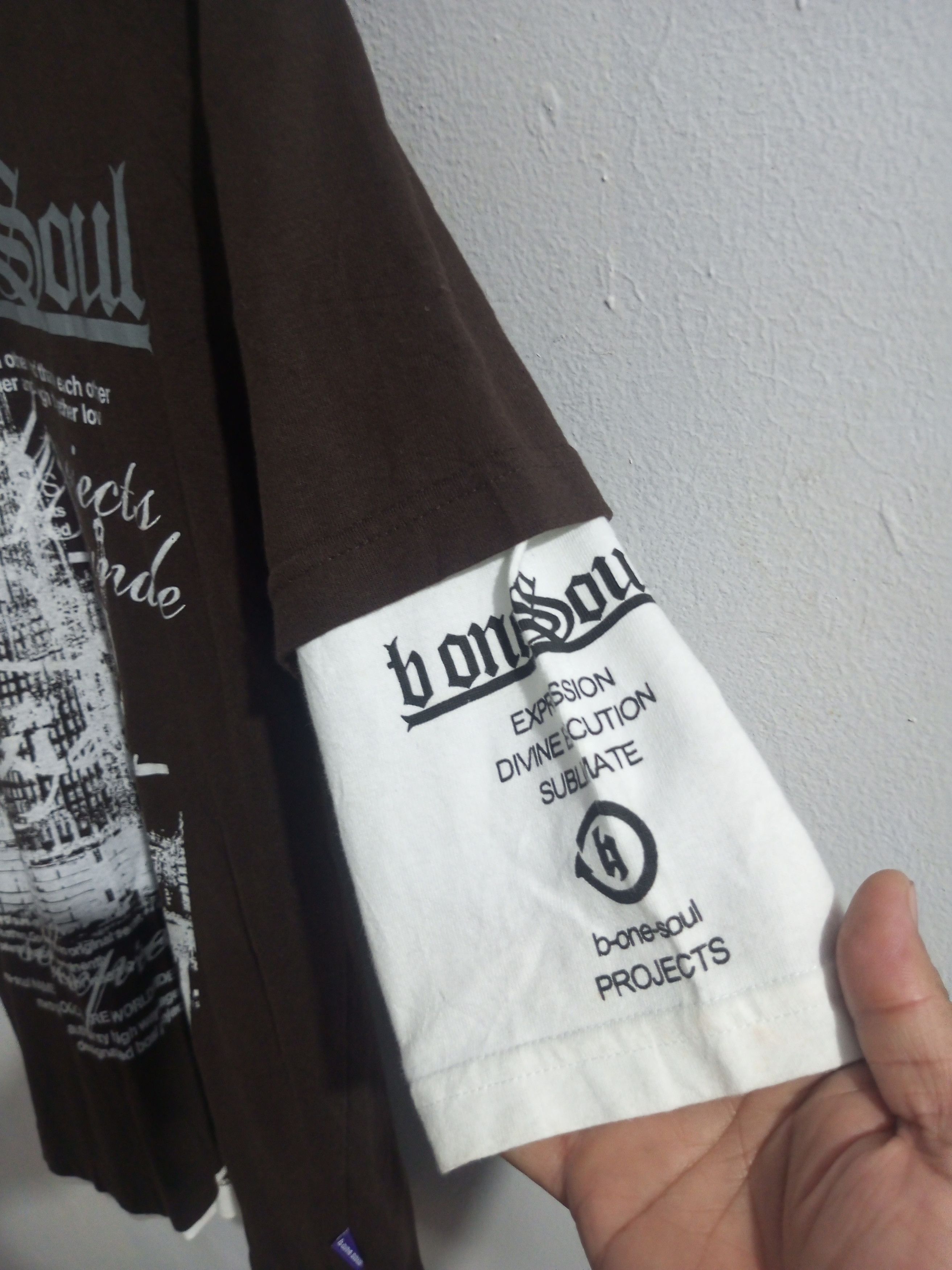 Japanese Brand × Vintage Vintage b one soul poem double layer t shirt Size US L / EU 52-54 / 3 - 3 Thumbnail