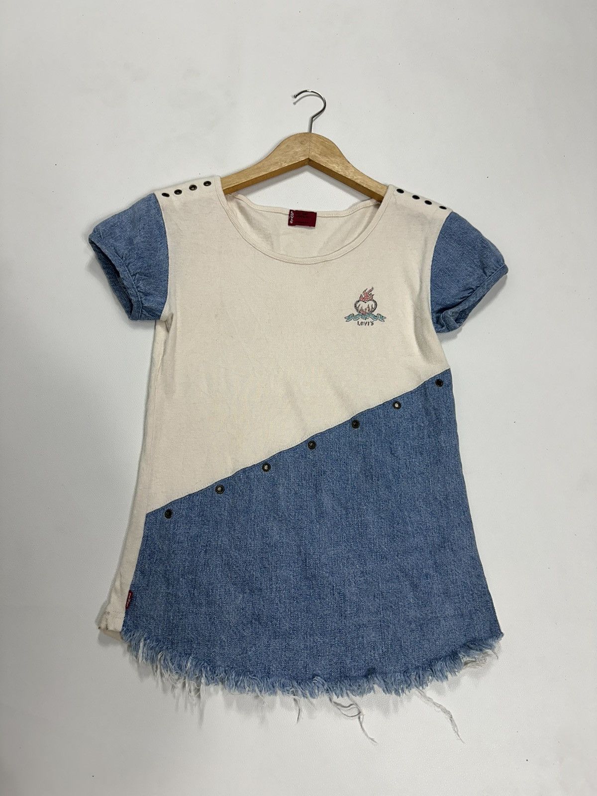 Levi's × Levi's Vintage Clothing × Vintage Vintage Levi’s Sample Hybrid Tshirt Denim and Cotton Size S / US 4 / IT 40 - 1 Thumbnail