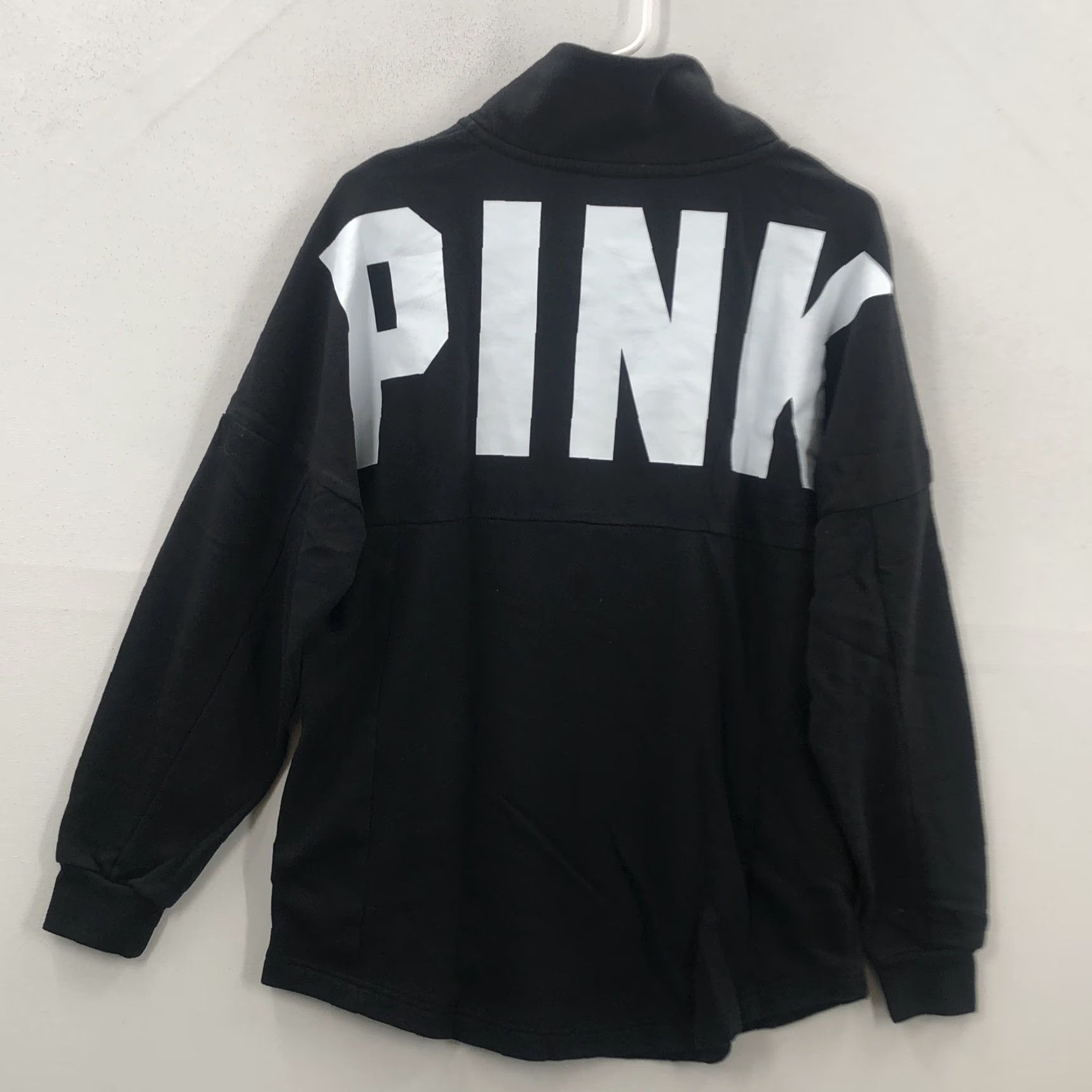 Victoria's Secret Victoria's Secret Pink Womens Black 1/4 Zip Pockets Long Sleeve Sweatshirt Size M Size M / US 6-8 / IT 42-44 - 6 Thumbnail