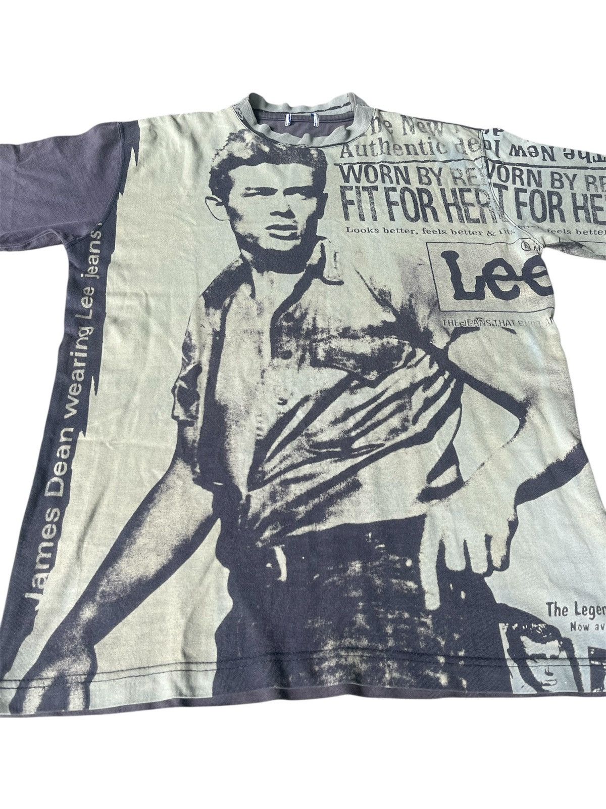 Vintage VINTAGE 90s JAMES DEAN x LEE JEANS ALL-OVER PRINT (AOP) Size US L / EU 52-54 / 3 - 4 Thumbnail