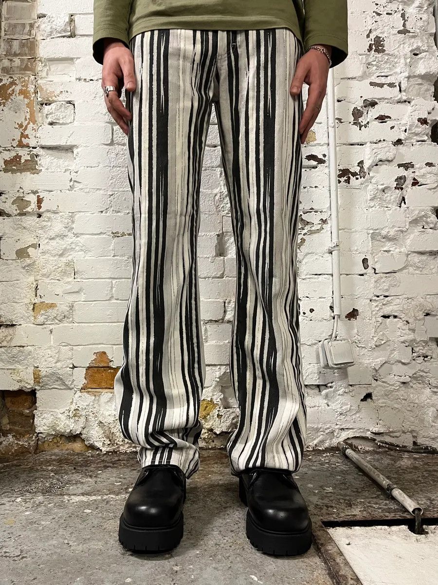 Just Cavalli SS2004 Cavalli Black & White Lines Pants Size US 30 / EU 46 - 1 Thumbnail