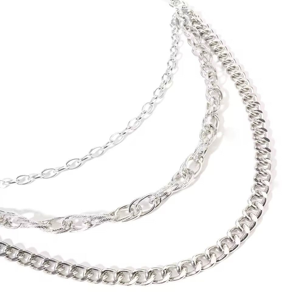 Designer Hiphop Silver Layered Waist Accessory Chain Size ONE SIZE - 3 Thumbnail