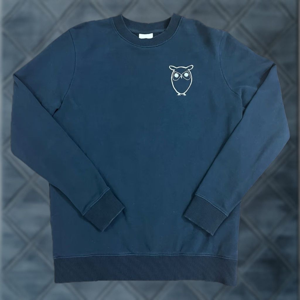 Vintage Knowledge Cotton Apparel Sweatshirt Navy Crewneck Mens Medium Organic Cotton Size US M / EU 48-50 / 2 - 1 Thumbnail