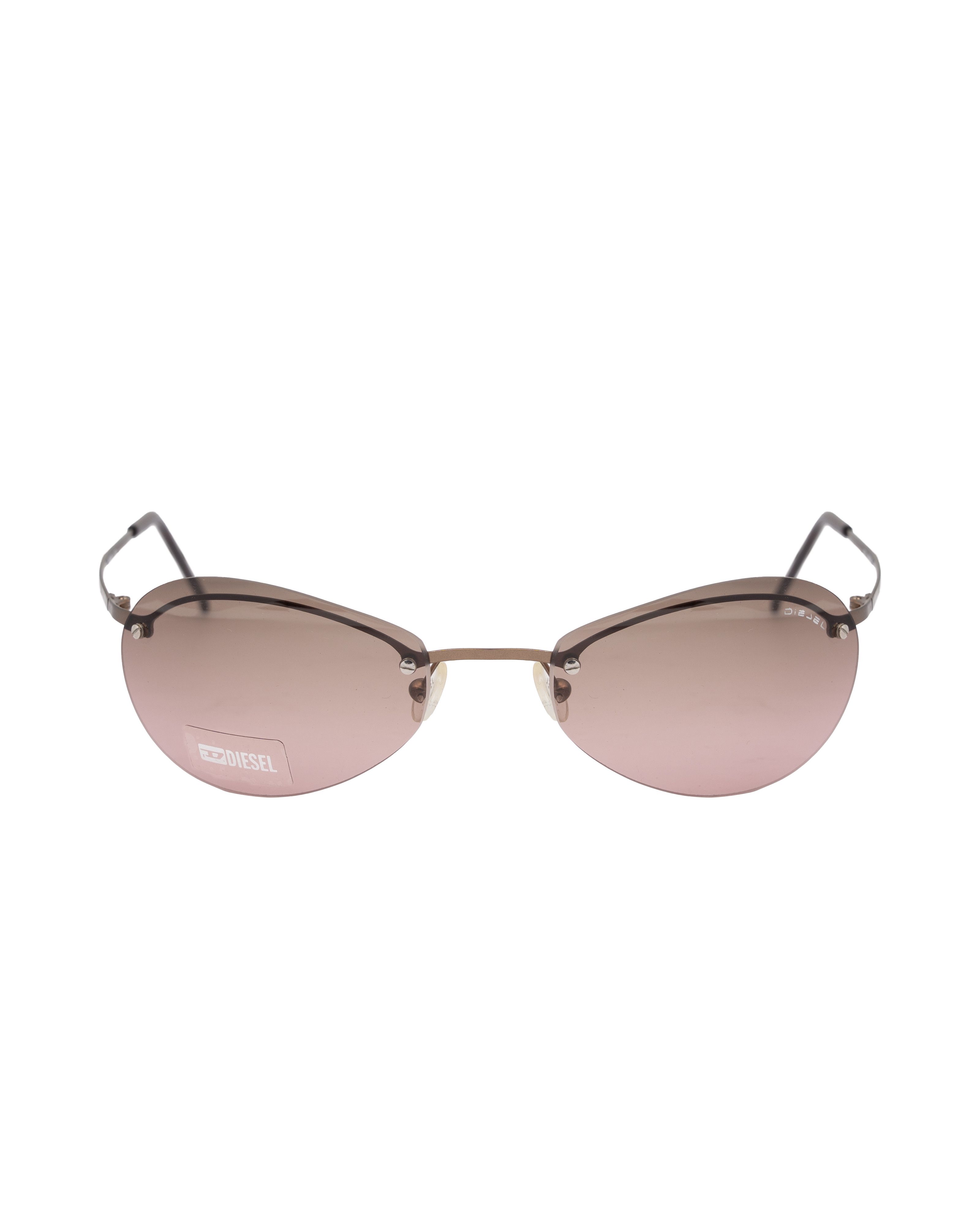 Diesel Diesel '90s Light Black Oval Rimless Sunglasses Size ONE SIZE - 1 Thumbnail