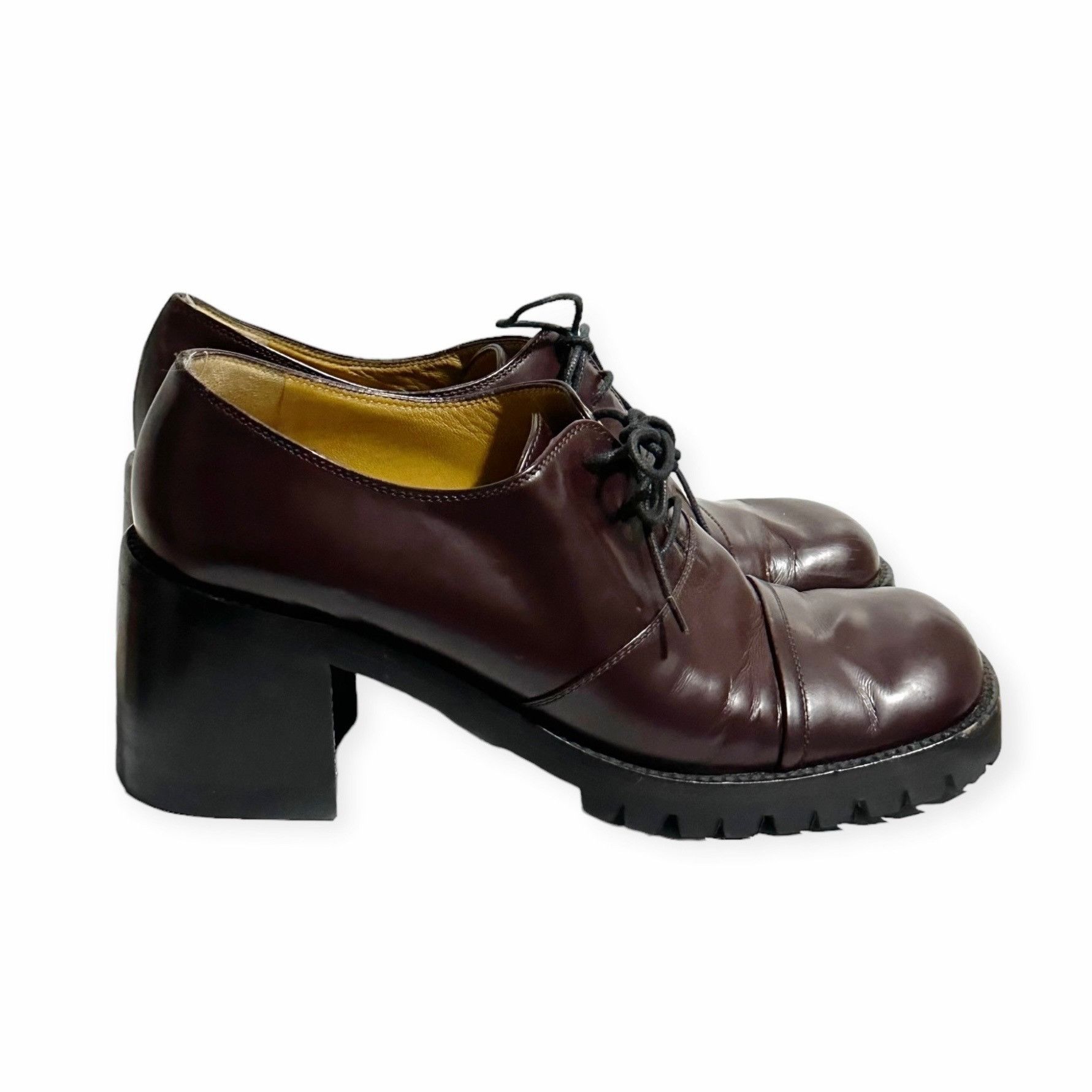 Sergio Rossi Sergio Rossi Women's Chunky Heel Lace Up Shoes, Size 38EU, Y Size US 8 / IT 38 - 4 Thumbnail