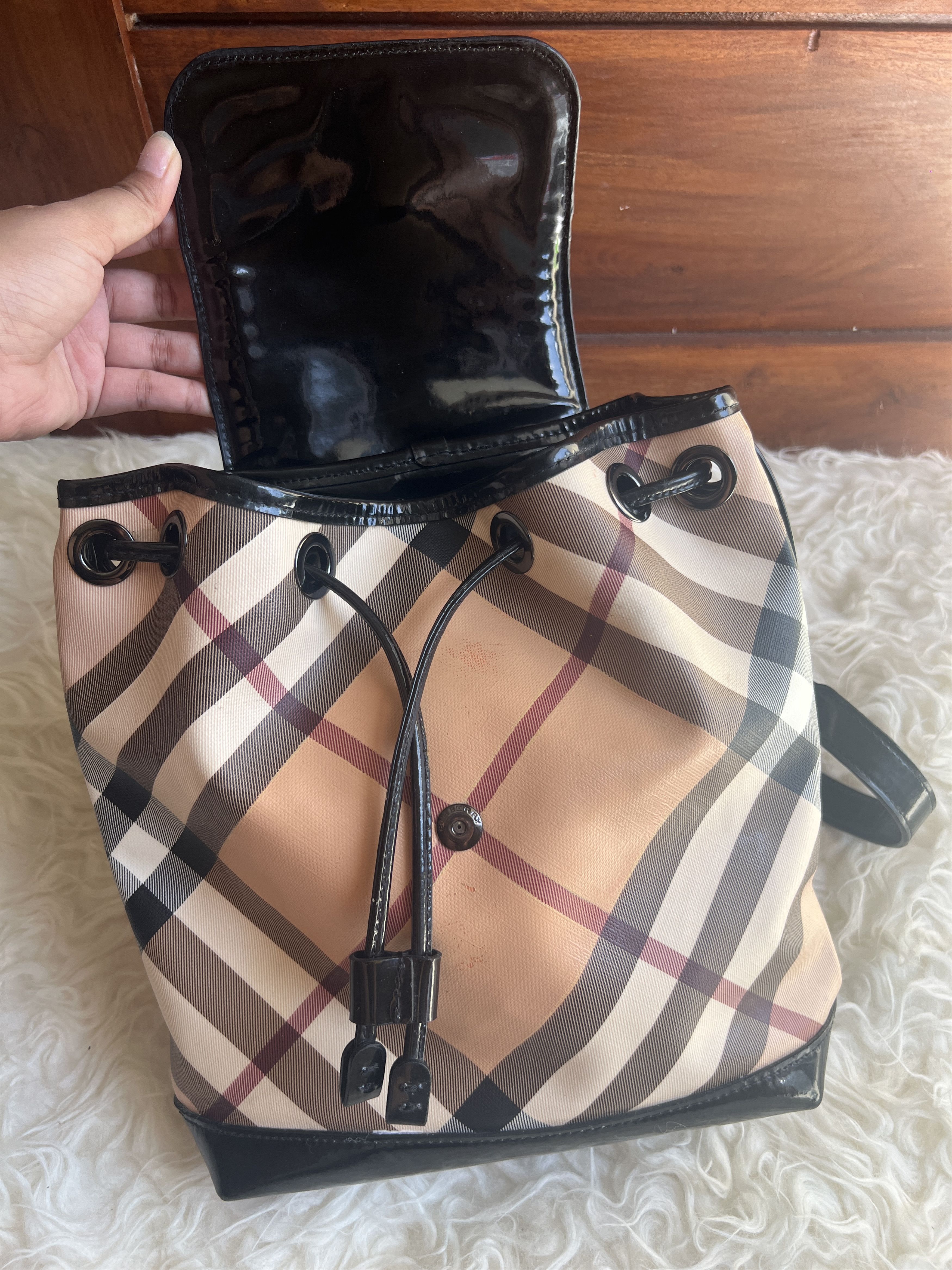 Burberry Authentic Burberry Small Nova Check Backpack Size ONE SIZE - 4 Thumbnail